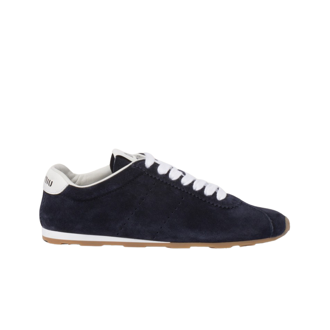 (W) 미우미우 스웨이드 스니커즈 네이비((W) Miu Miu Suede Sneakers Navy)
