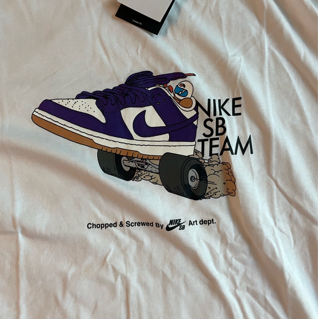 Nike SB Skateboarding T-Shirt White - Asia 착용 스타일 - 1