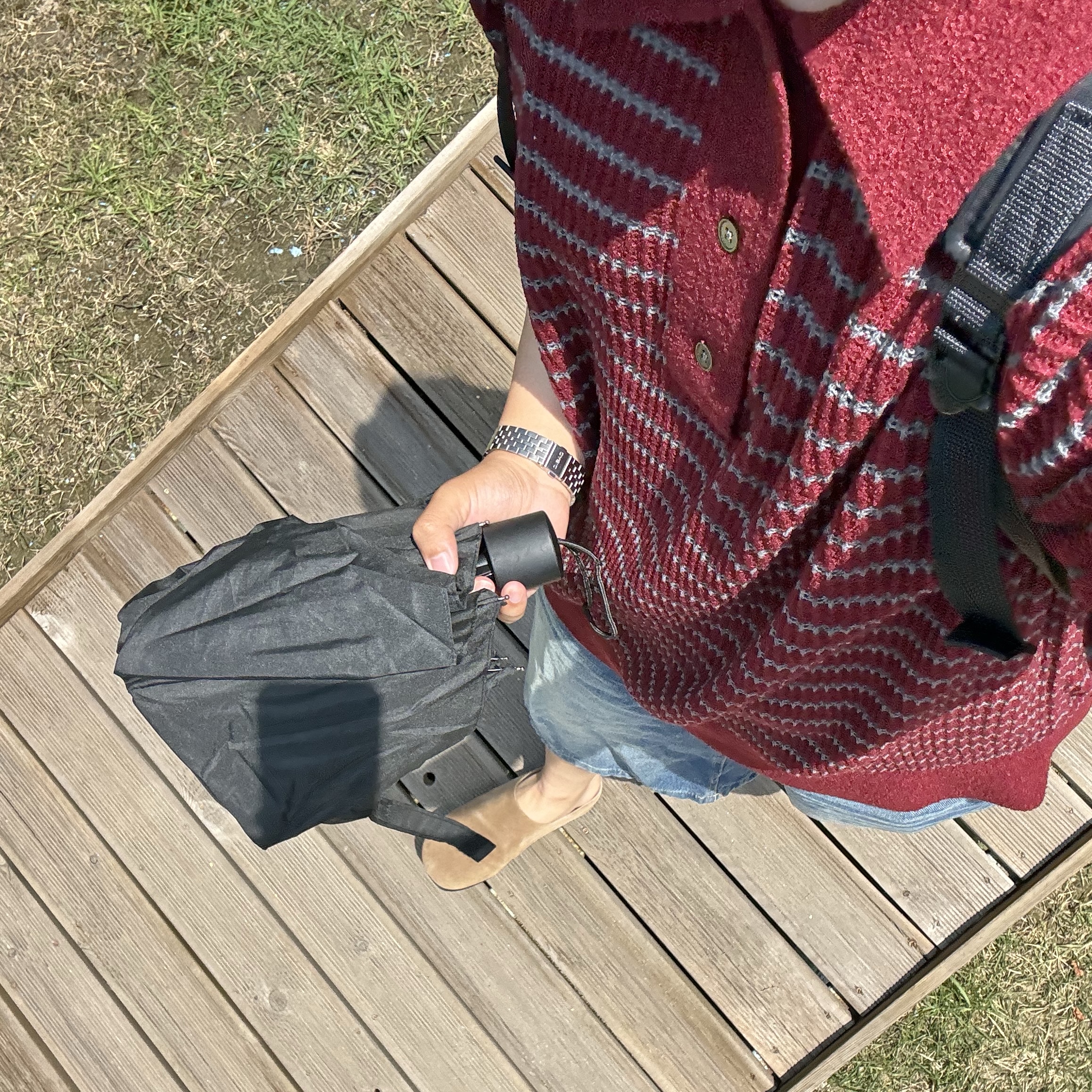 Porter Tanker Backpack Black, Casio MTP-B145D-2A1V 착용 스타일