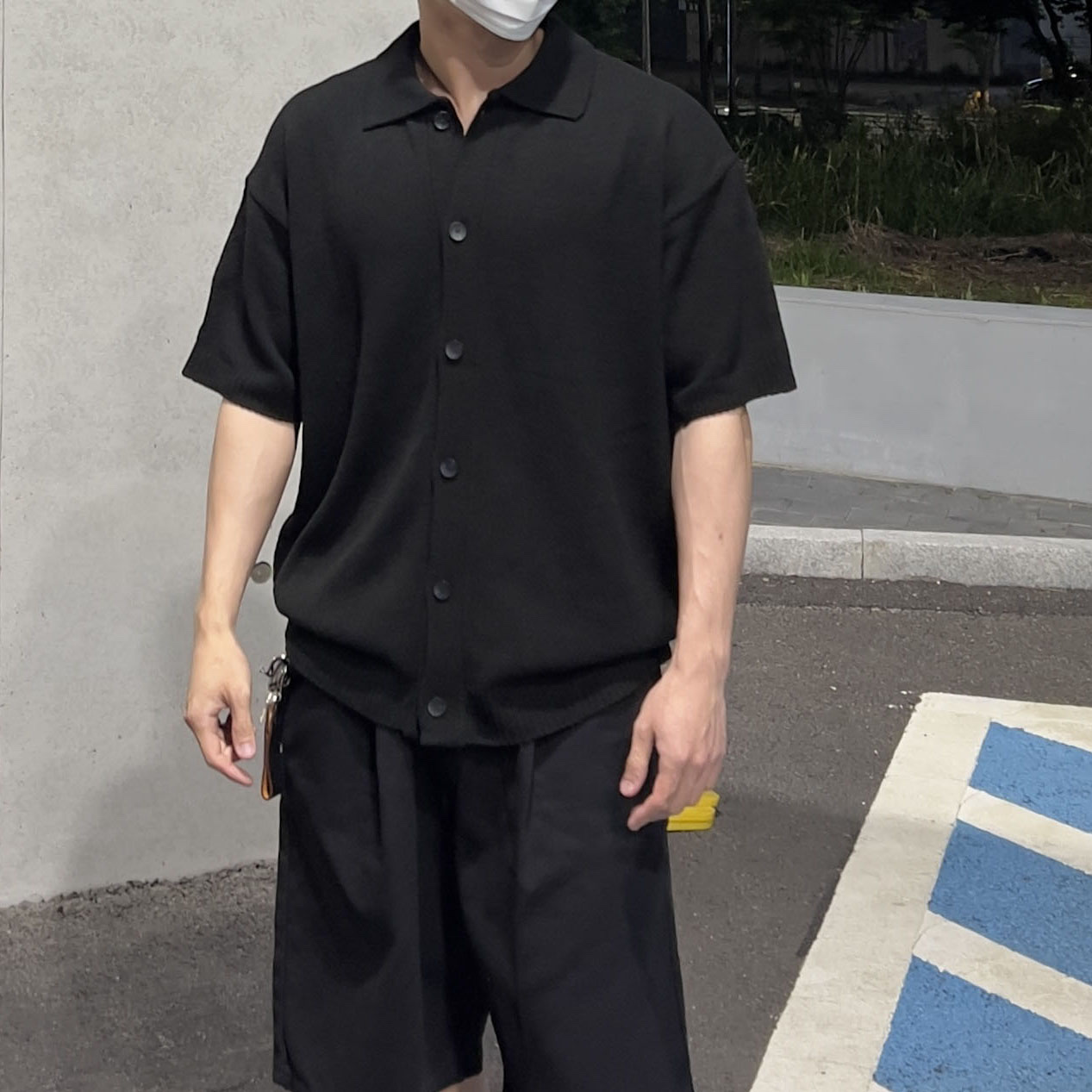 Oakley Factory Team x Junya Watanabe Man Suede Flesh Black, Oakley Factory Team x Brain Dead Orbital Flesh Black glitter 착용 스타일 - 3