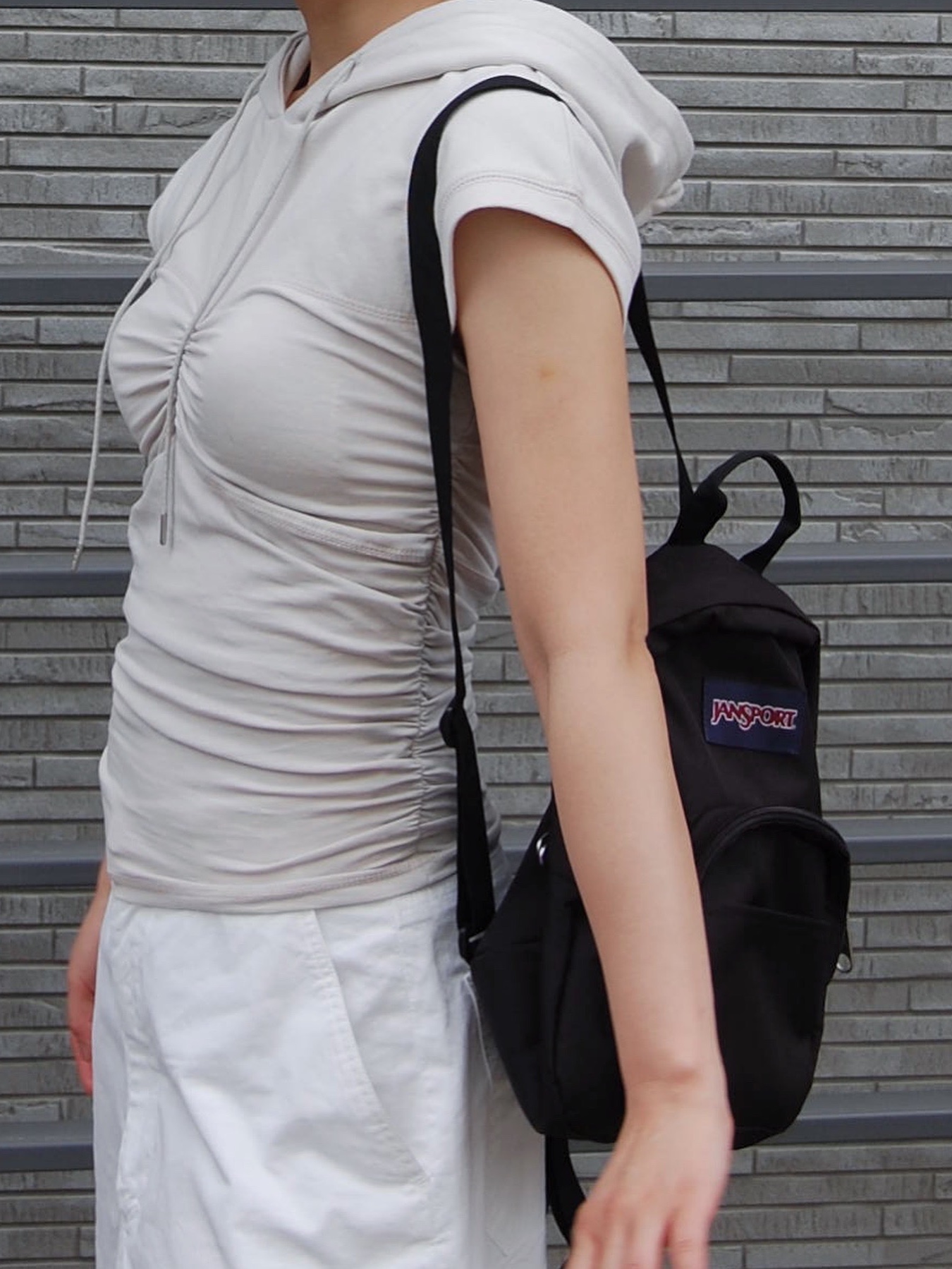 Jansport Half Pint Mini Backpack Black, (J) Adidas Superstar Black White 착용 스타일 - 2