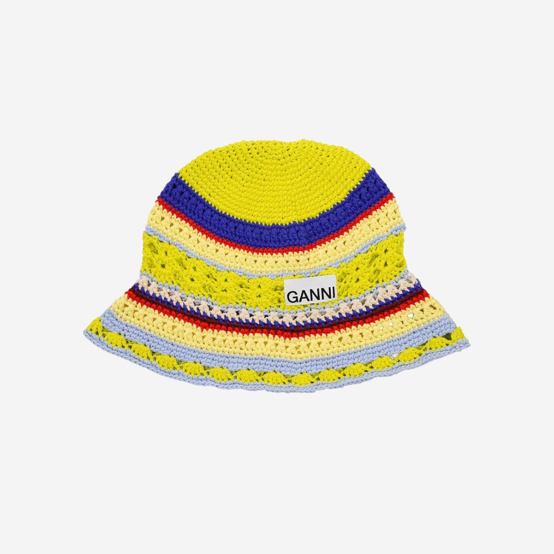 (W) Ganni Crochet Bucket Hat Heather 상세 이미지 1