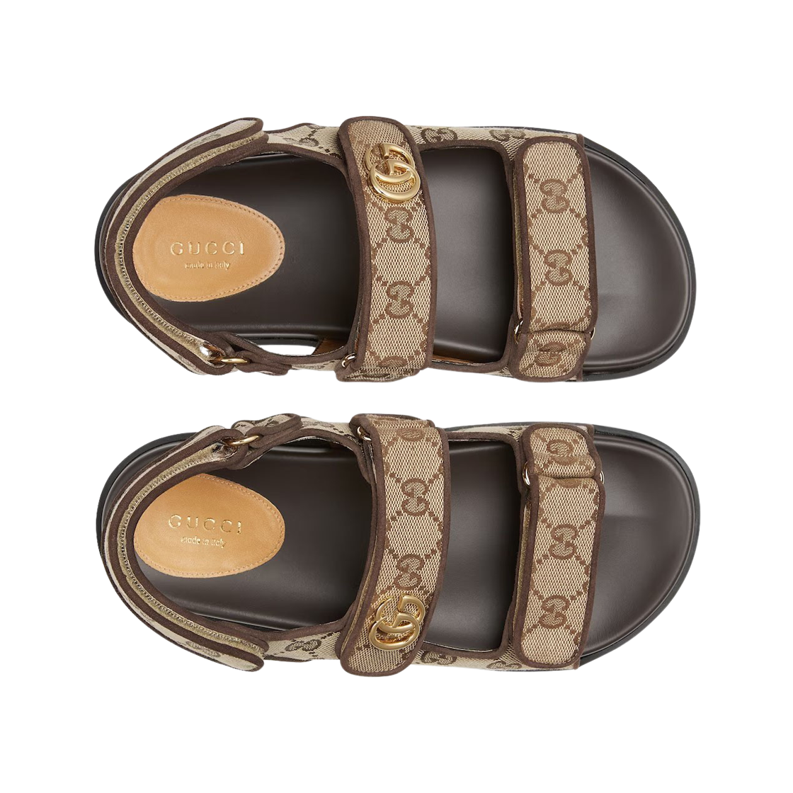 (W) 구찌 더블 G 샌들 베이지 에보니((W) Gucci Double G Sandal Beige Ebony) - 2
