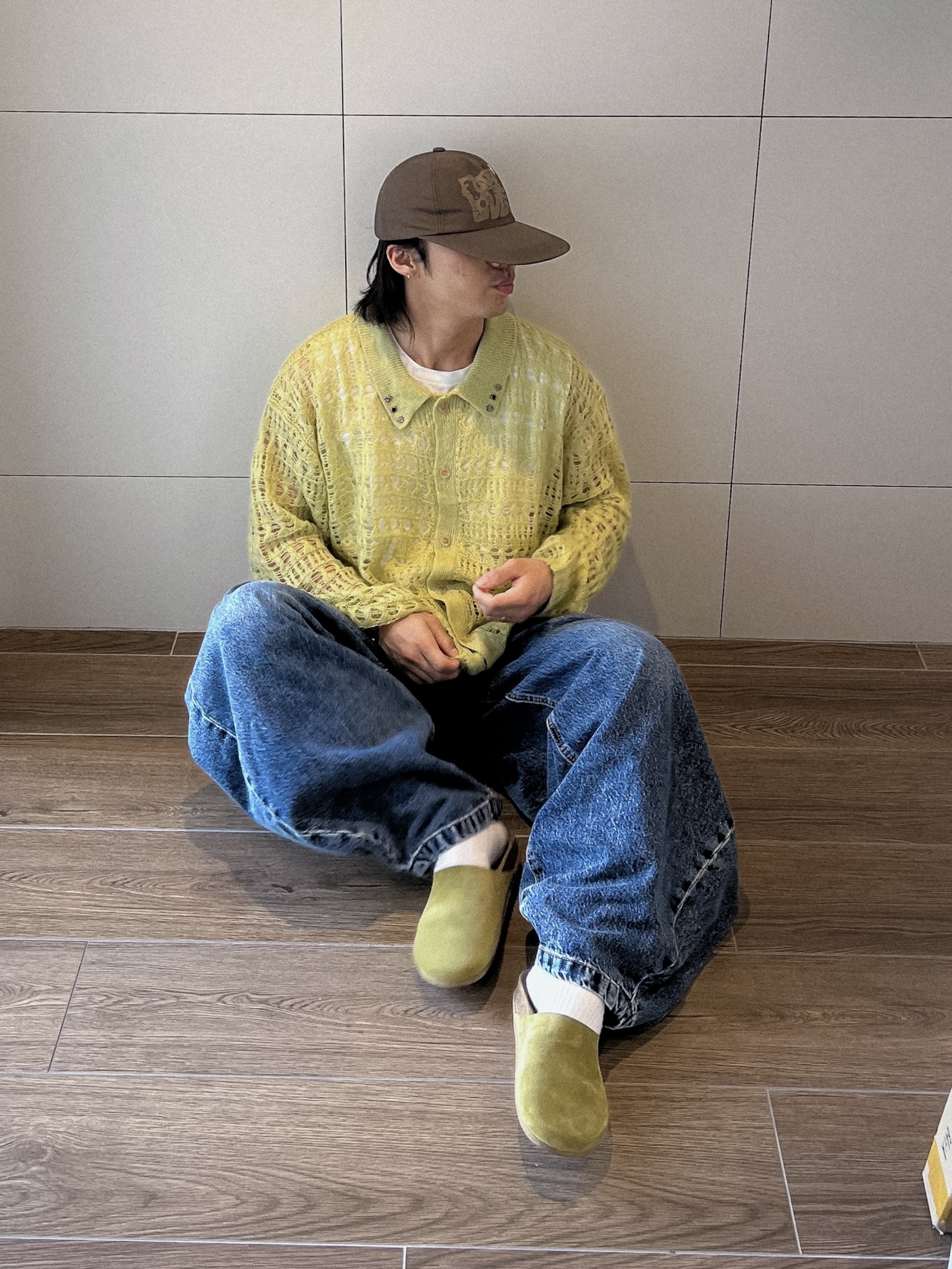 Zara x Studio Nicholson Balloon Fit Jeans Blue 착용 스타일 - 1