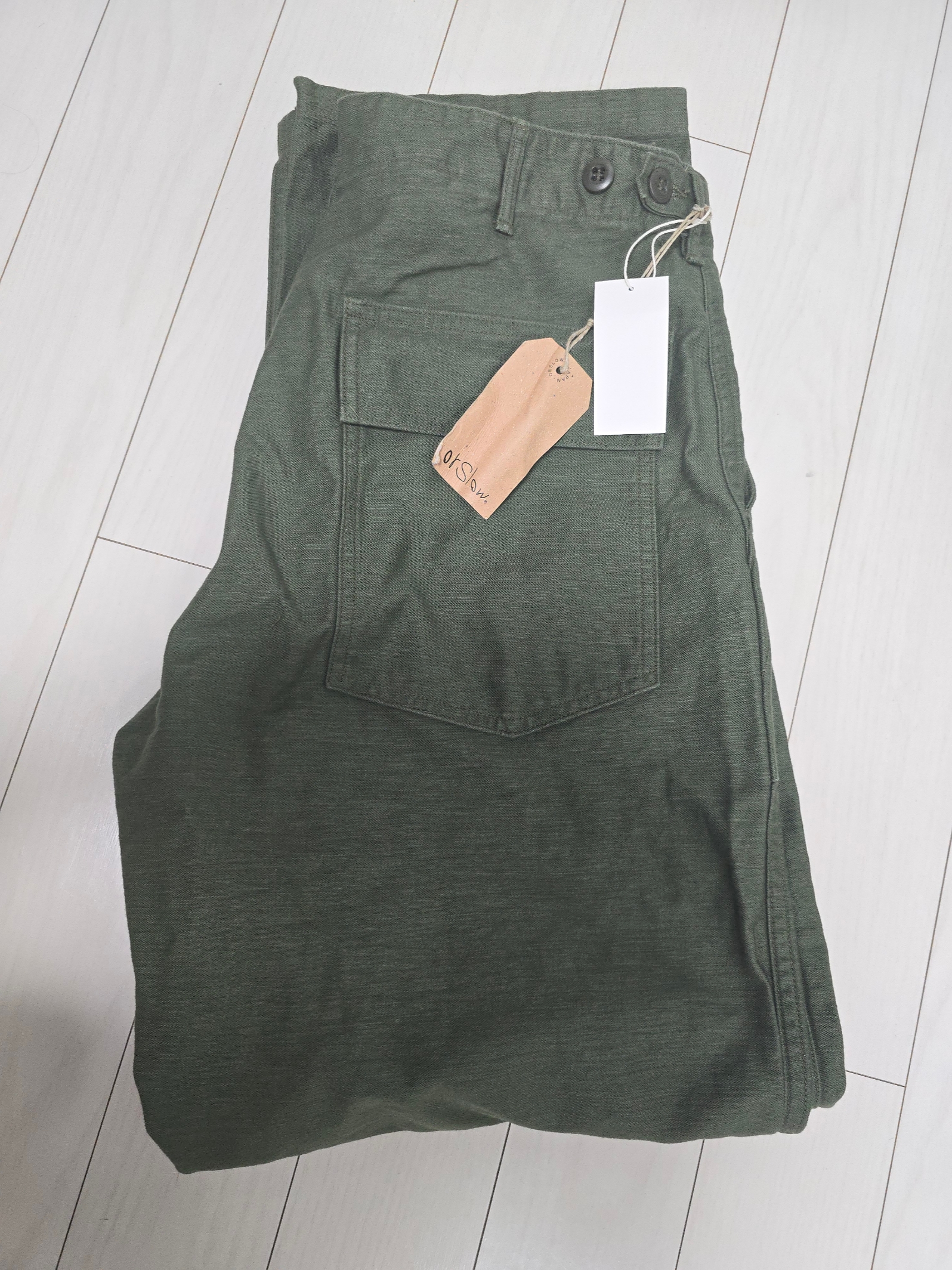 Orslow 5002 US Army Fatigue Pants Green 착용 스타일