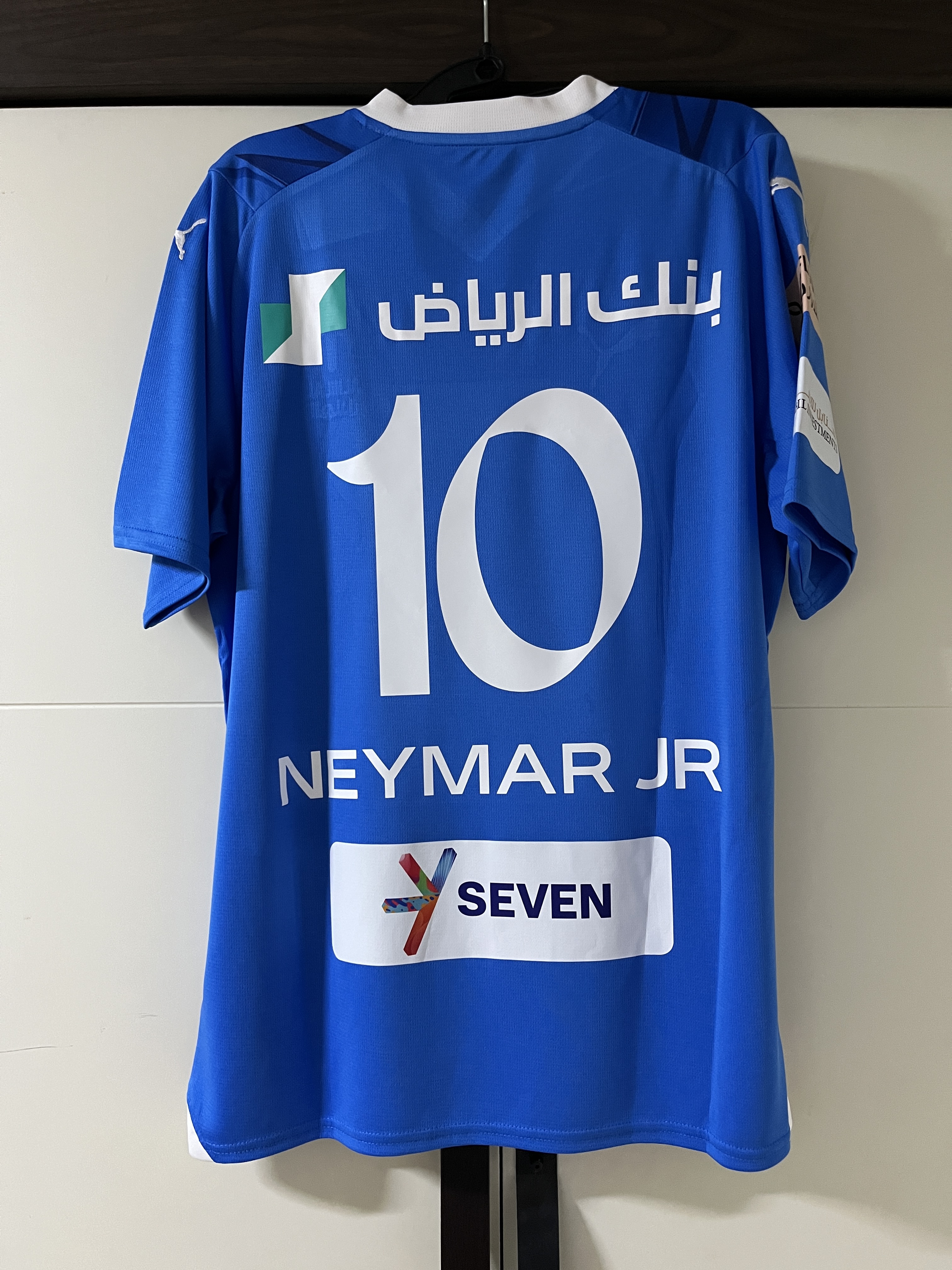 Puma Al Hilal Football Home Neymar Jr Replica Jersey Ignite Blue White 착용 스타일 - 1