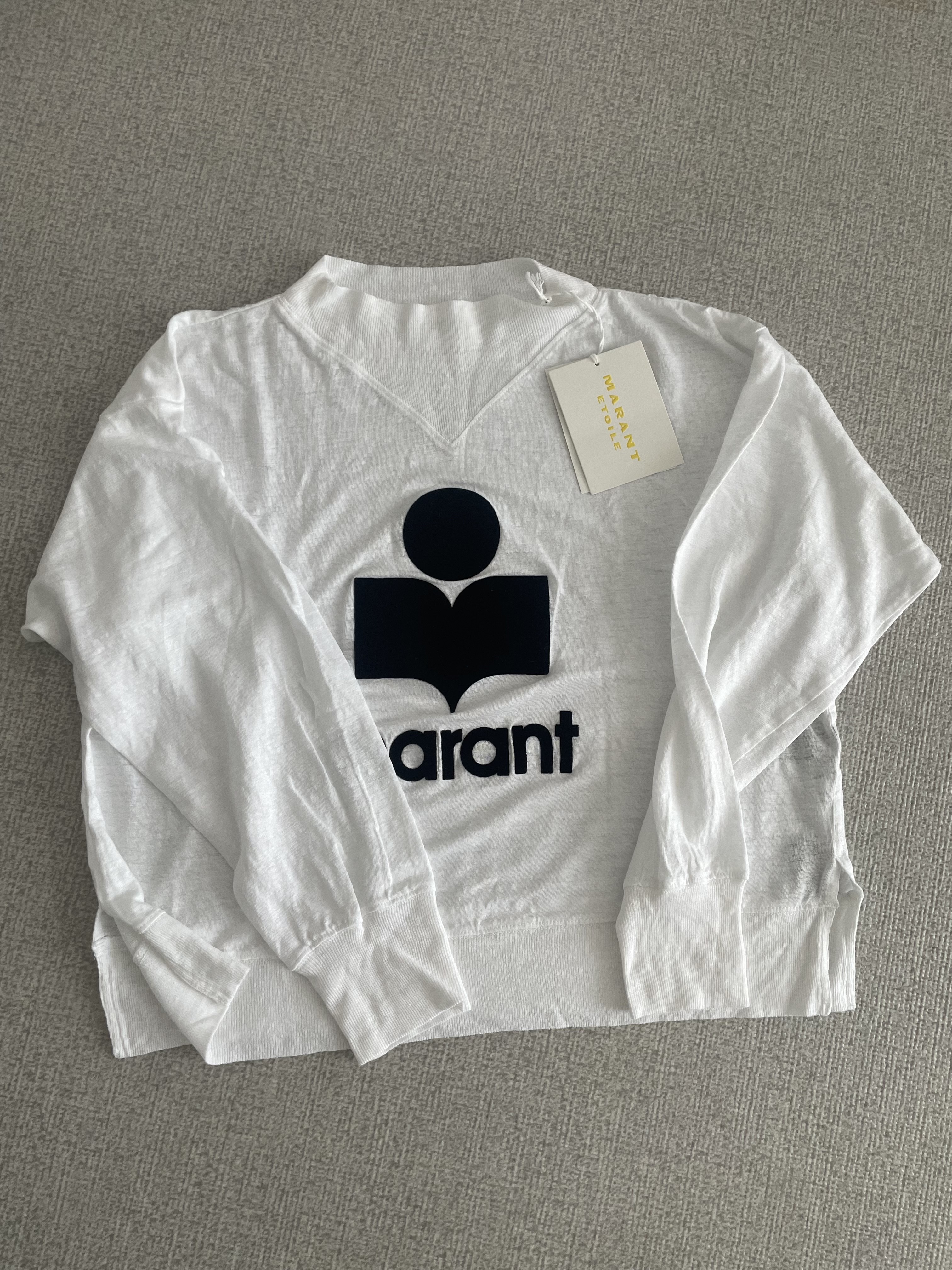 (W) Isabel Marant Kilsen Logo LS T-Shirt White - 23SS 착용 스타일