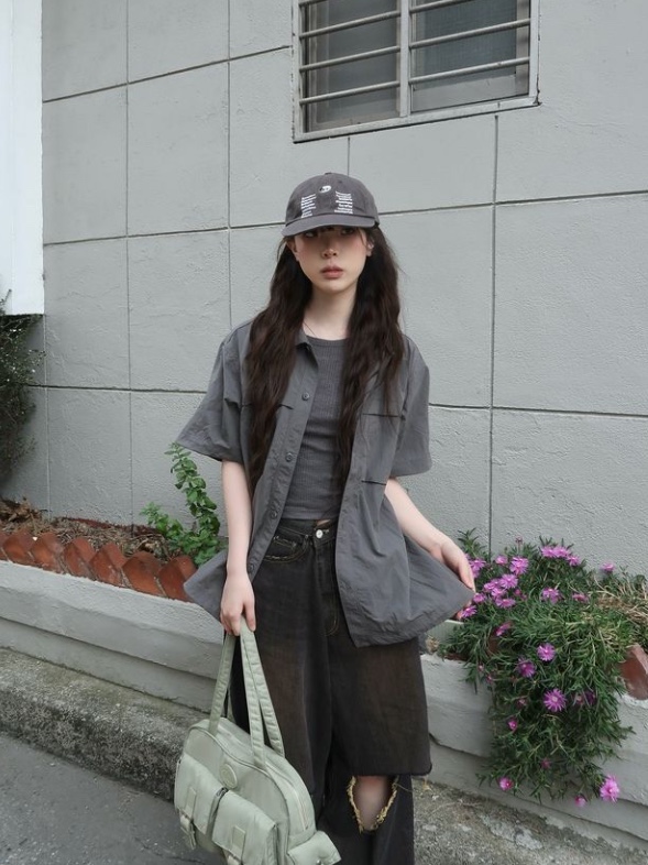 Fillintheblank Renewal Pk Shoulder Bag Nylon Green Pepper, Fillintheblank Renewal Pk Shoulder Bag Nylon Light Blue 착용 스타일