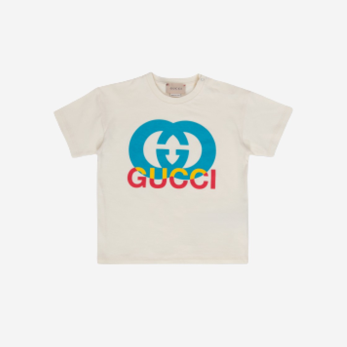 (Kids) Gucci Printed Cotton T-Shirt Off White 상세 이미지 1