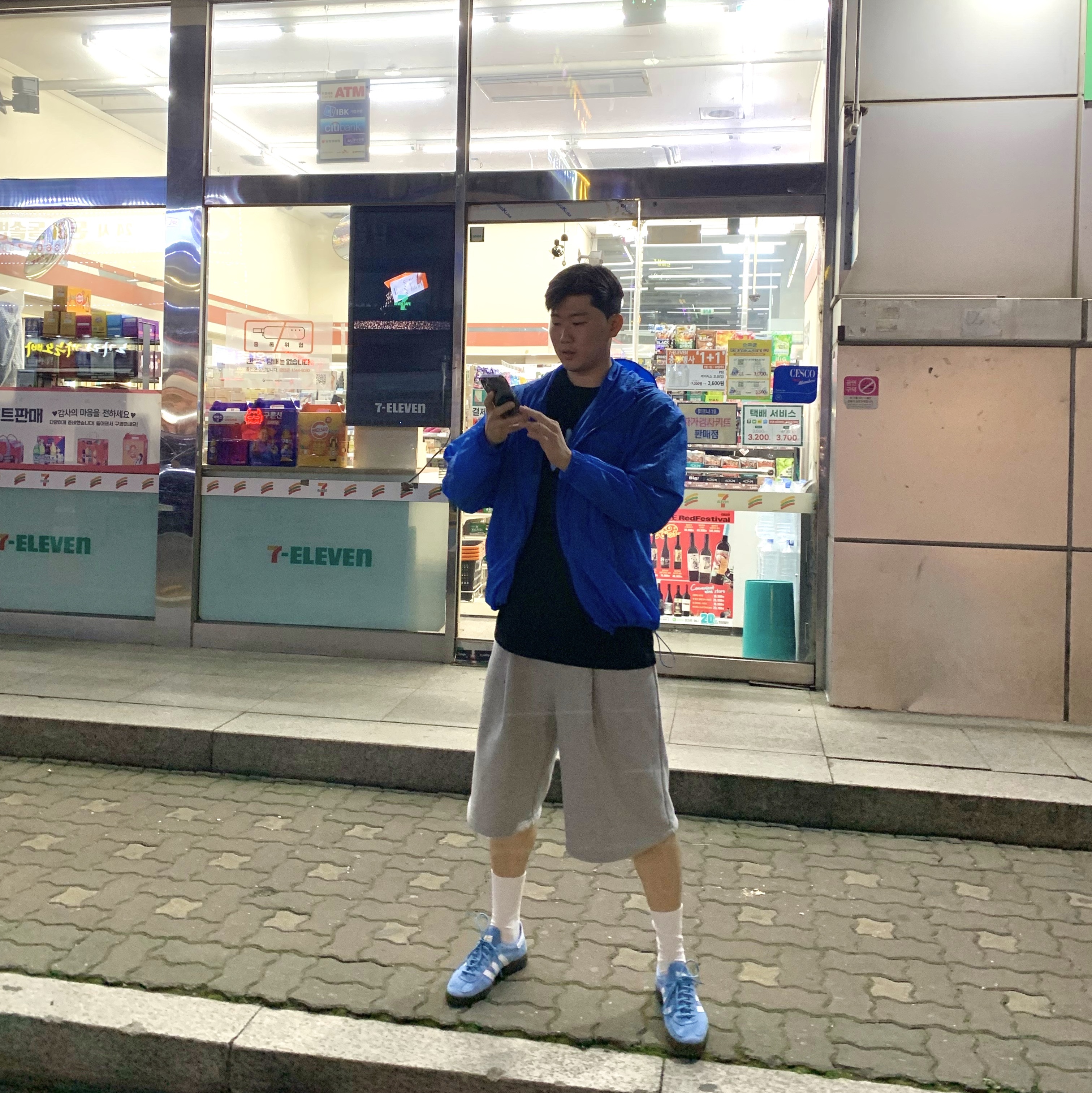 Adidas Spezial Handball Light Blue 착용 스타일 - 1