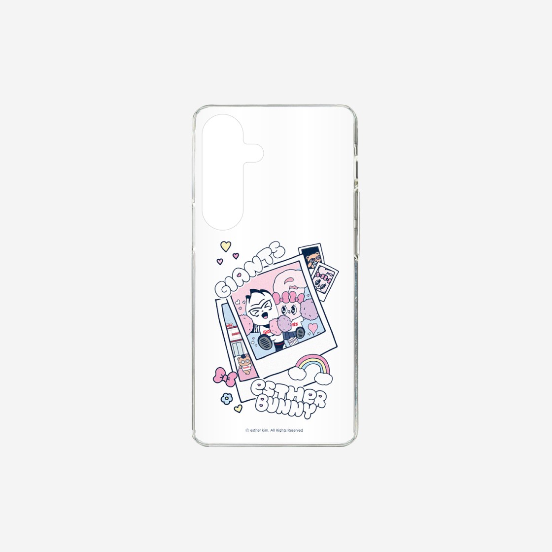 Lotte Giants x Esther Bunny Polaroid Gel Hard Phone Case Multicolor 상세 이미지 1