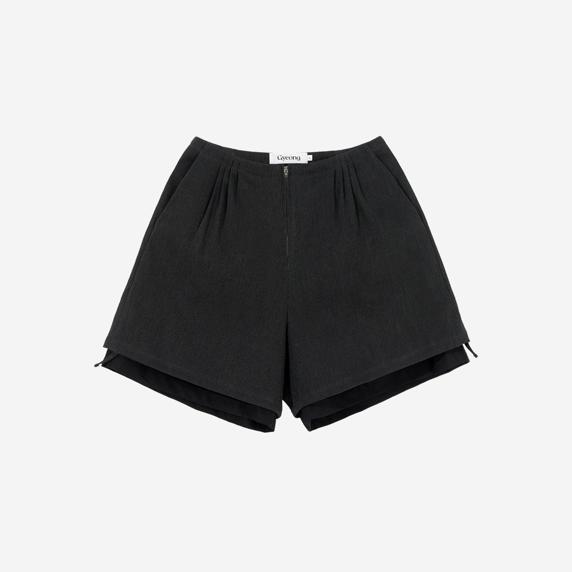 Gyeong Layered Shorts Gray 상세 이미지 1