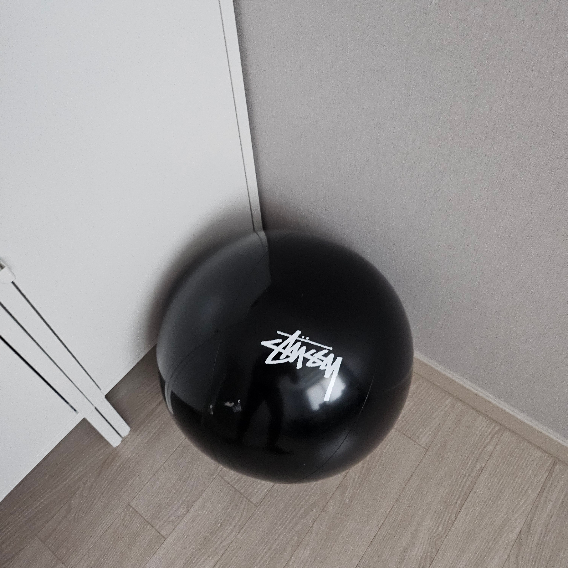 Stussy 8 Ball Beach Ball Black 착용 스타일
