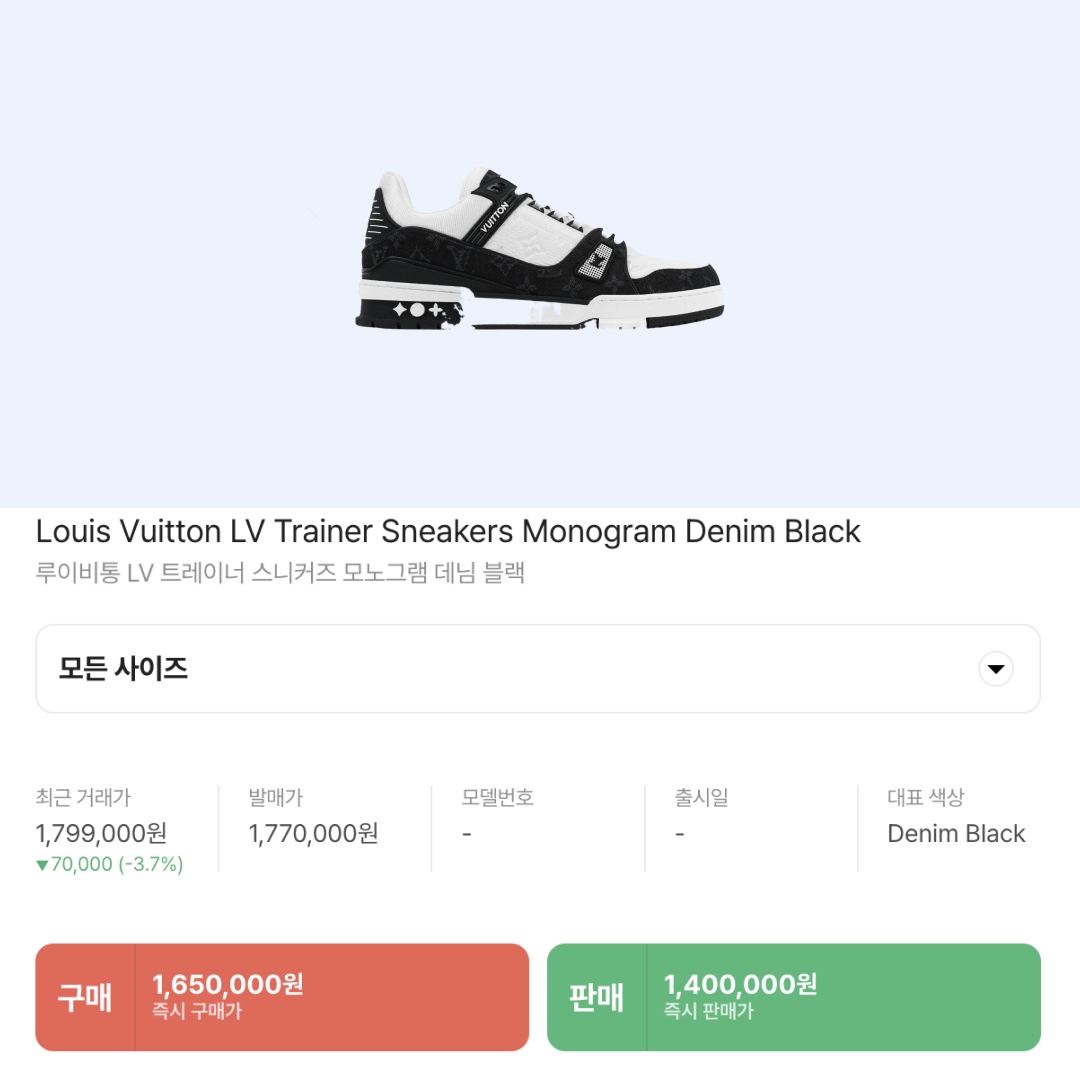 Louis Vuitton LV Trainer Sneakers Monogram Denim Black 착용 스타일 - 2