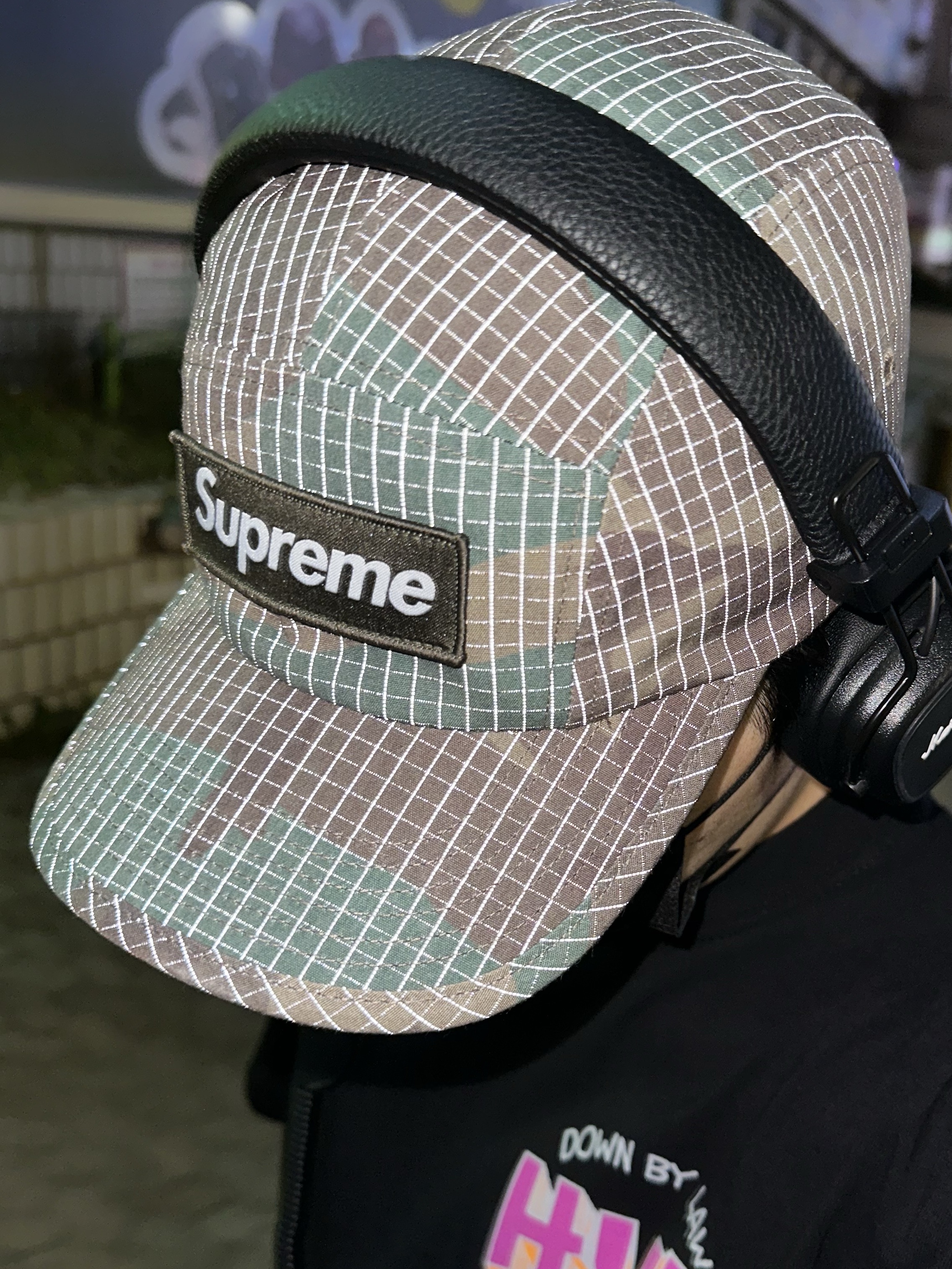 Supreme Reflective Ripstop Camp Cap Woodland Camo - 24SS 착용 스타일 - 3