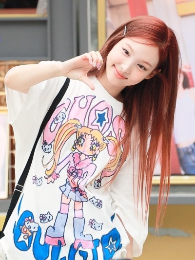 Soulpussycat Ghostsoulgirl Gyaru Big Big T-Shirt White 착용 스타일 - 1