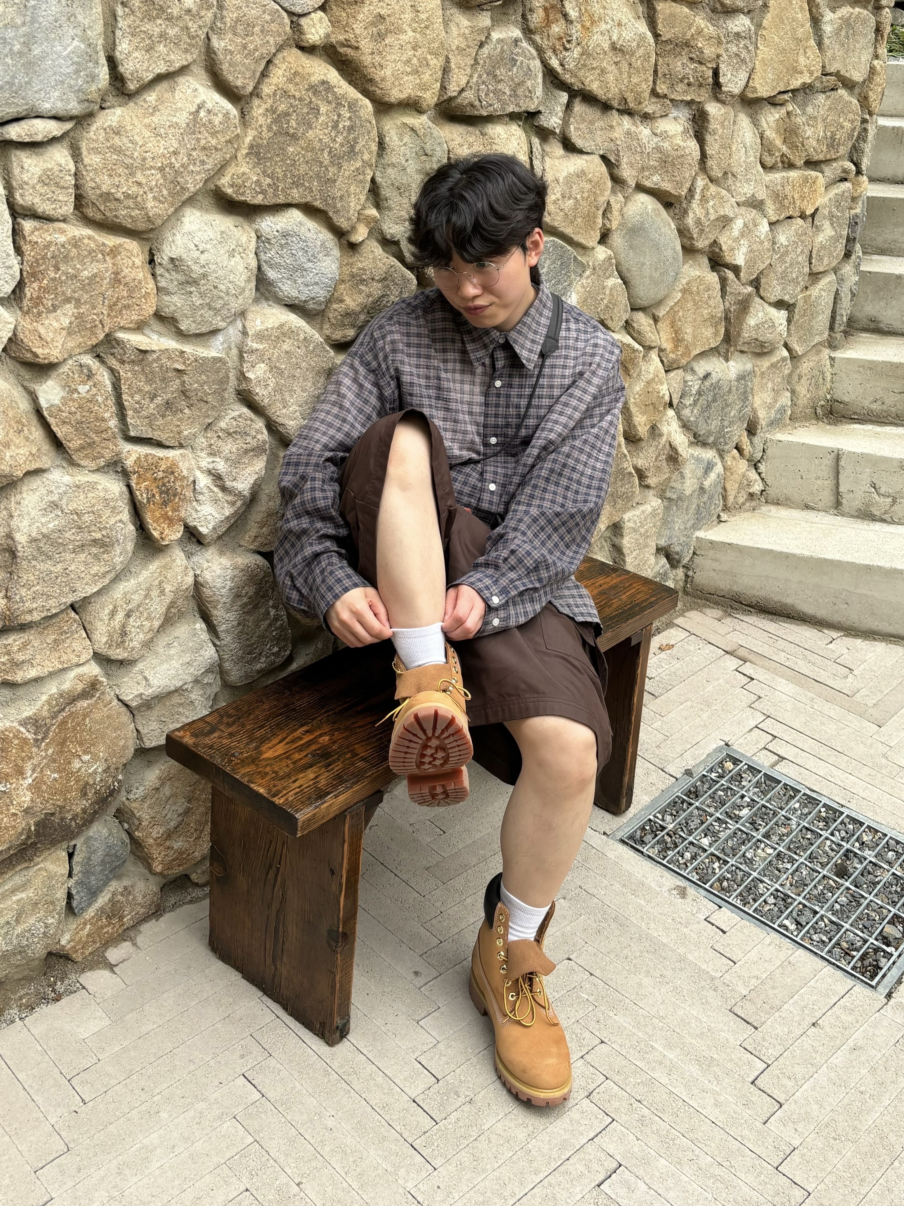 Timberland Premium 6 inch Waterproof Boot Wheat Nubuck - Wide 착용 스타일 - 1