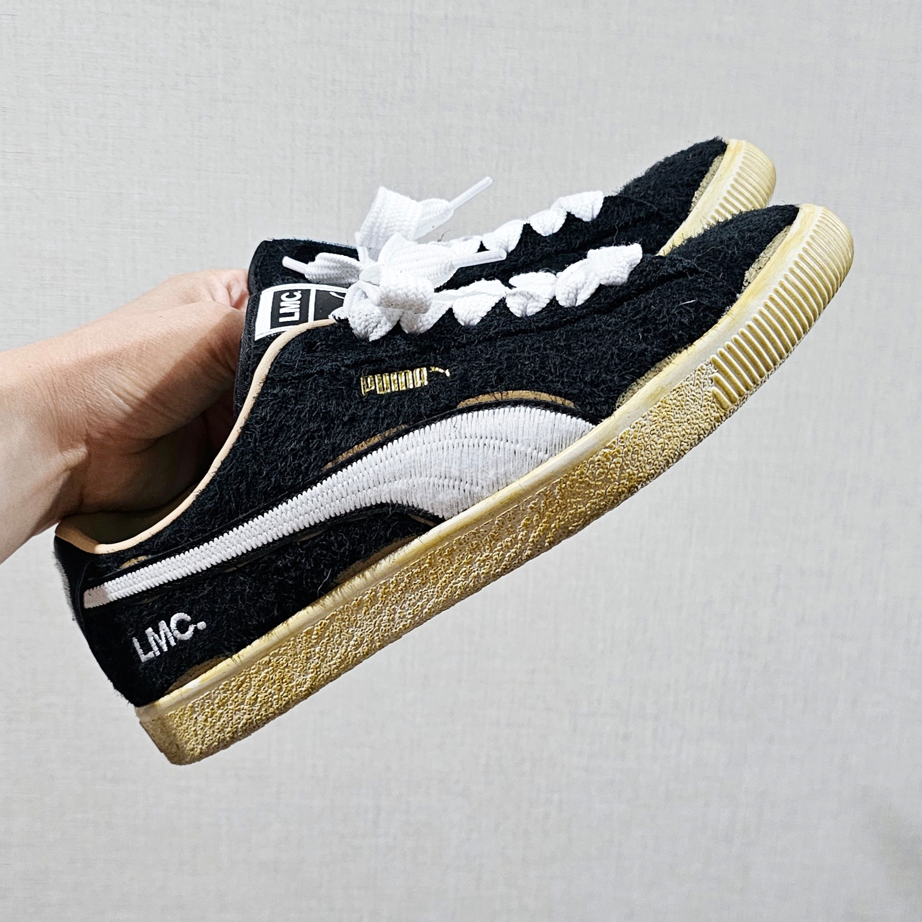 Puma x LMC Suede VTG Black 착용 스타일