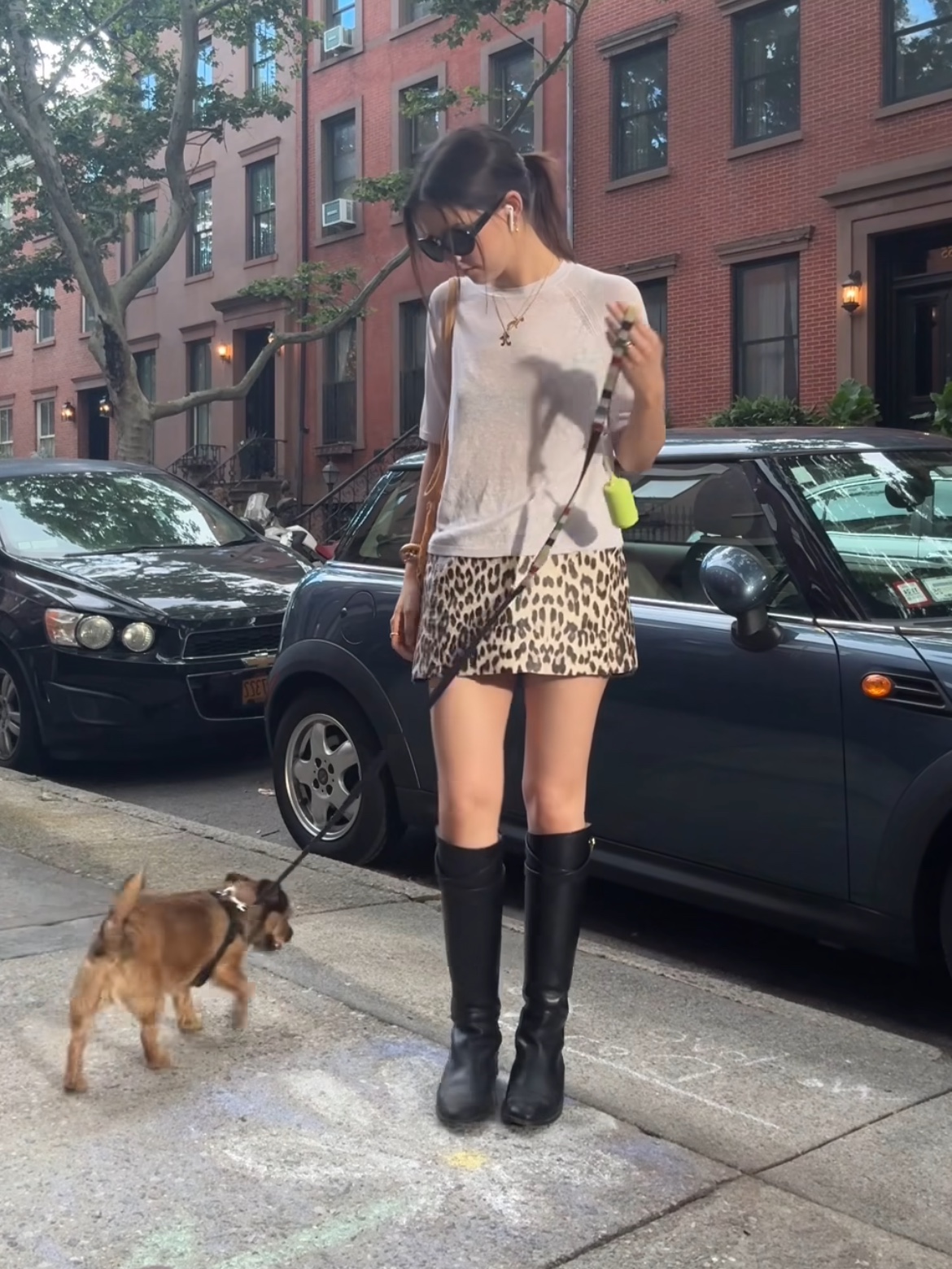 Baum Und Pferdgarten Women Saima Brown Baum Leopard - 24FW 착용 스타일 - 1