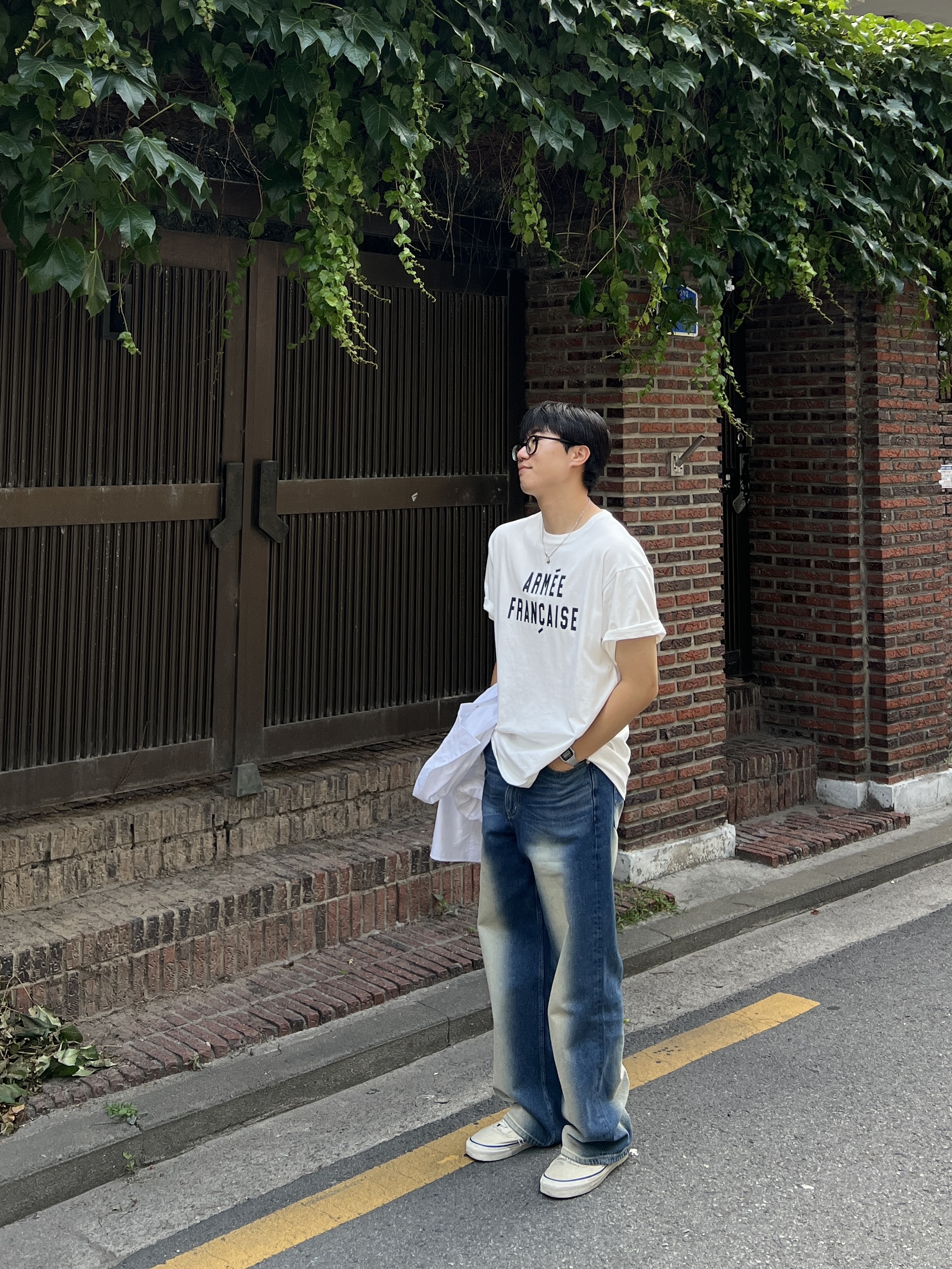 Vans Authentic White 착용 스타일 - 3