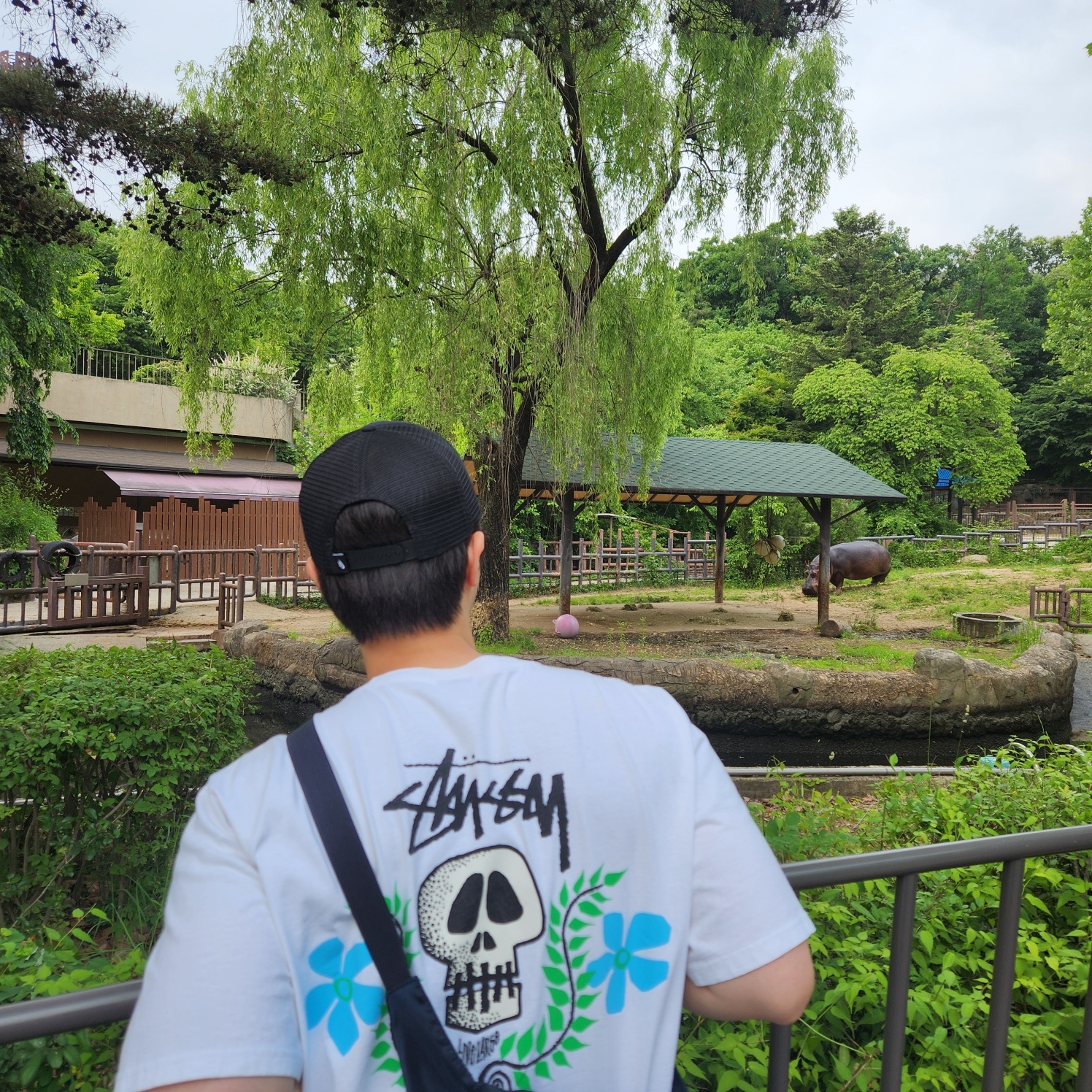 Stussy Skull Crest T-Shirt White 착용 스타일