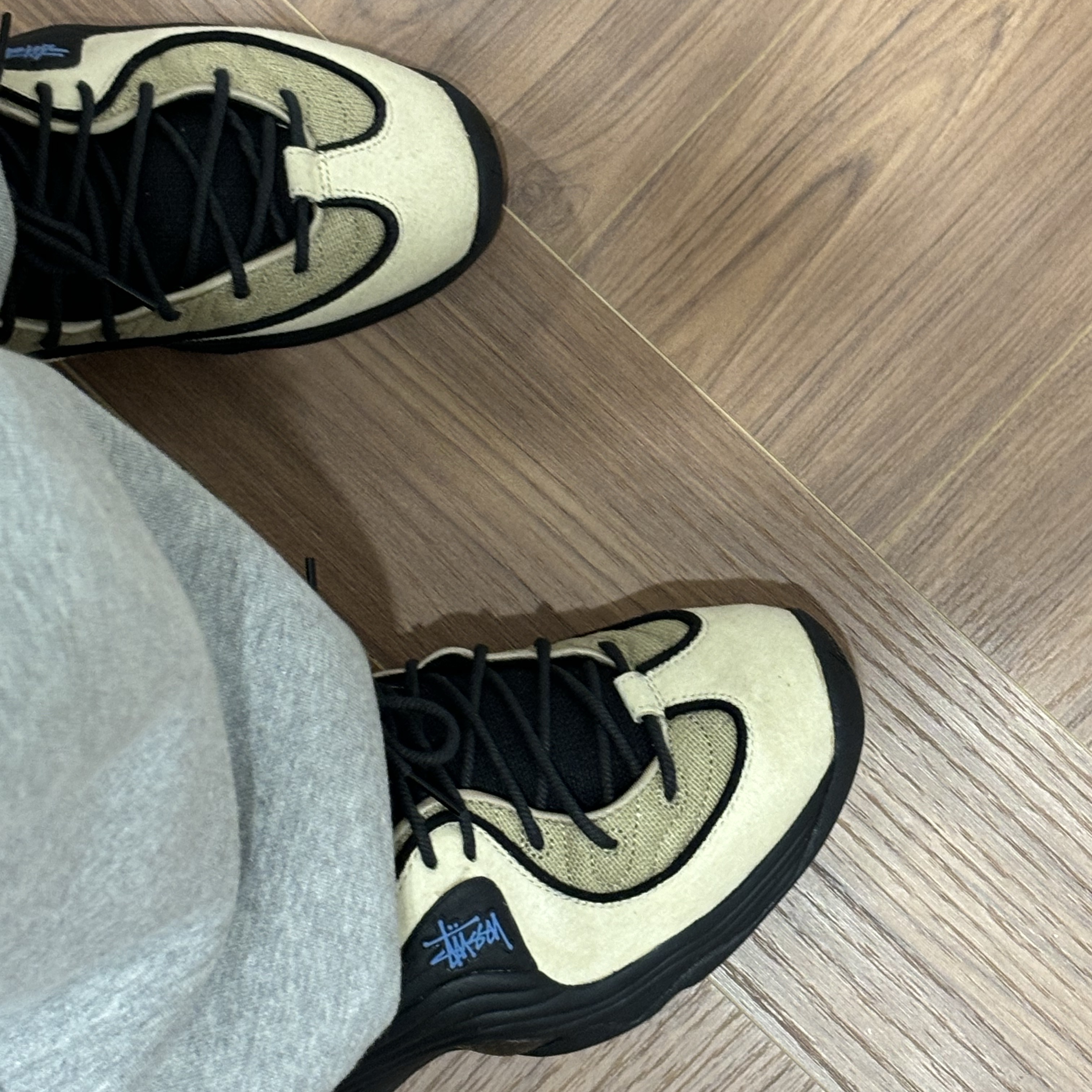 Nike x Stussy Air Penny II Rattan and Limestone 착용 스타일