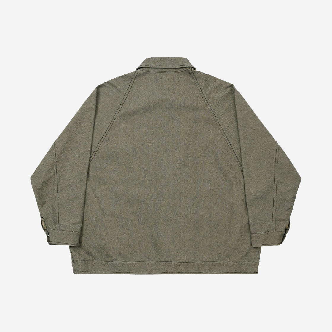 AJ242OT002KH Ajobyajo Batwing Two-Tone Twill Jacket Khaki - #2