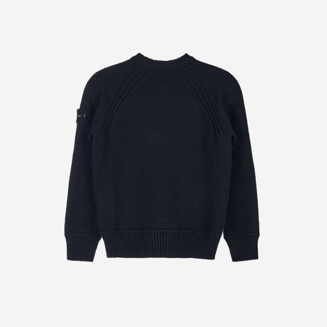 (Kids) Stone Island 515A2 Crewneck Knit Black - 22FW 상세 이미지 2