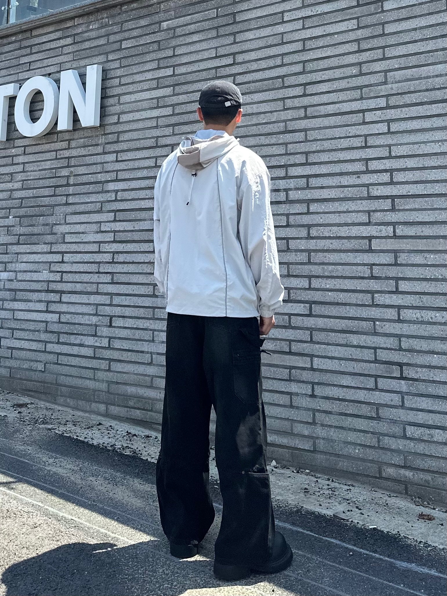 Balenciaga Cities Paris Cap Black, Balenciaga Steroid Derby Black 착용 스타일 - 3