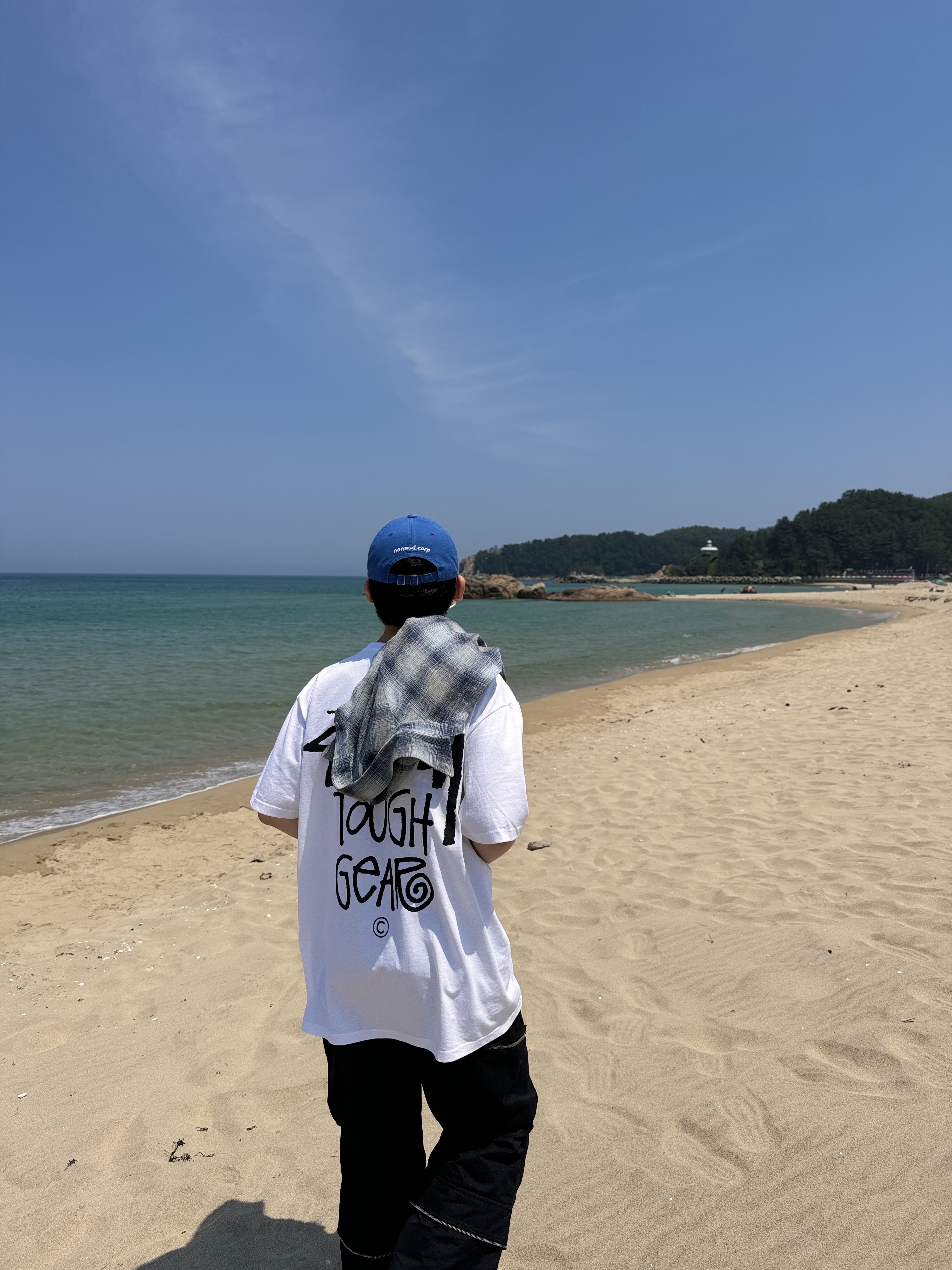 Stussy Tough Gear T-Shirt White 착용 스타일