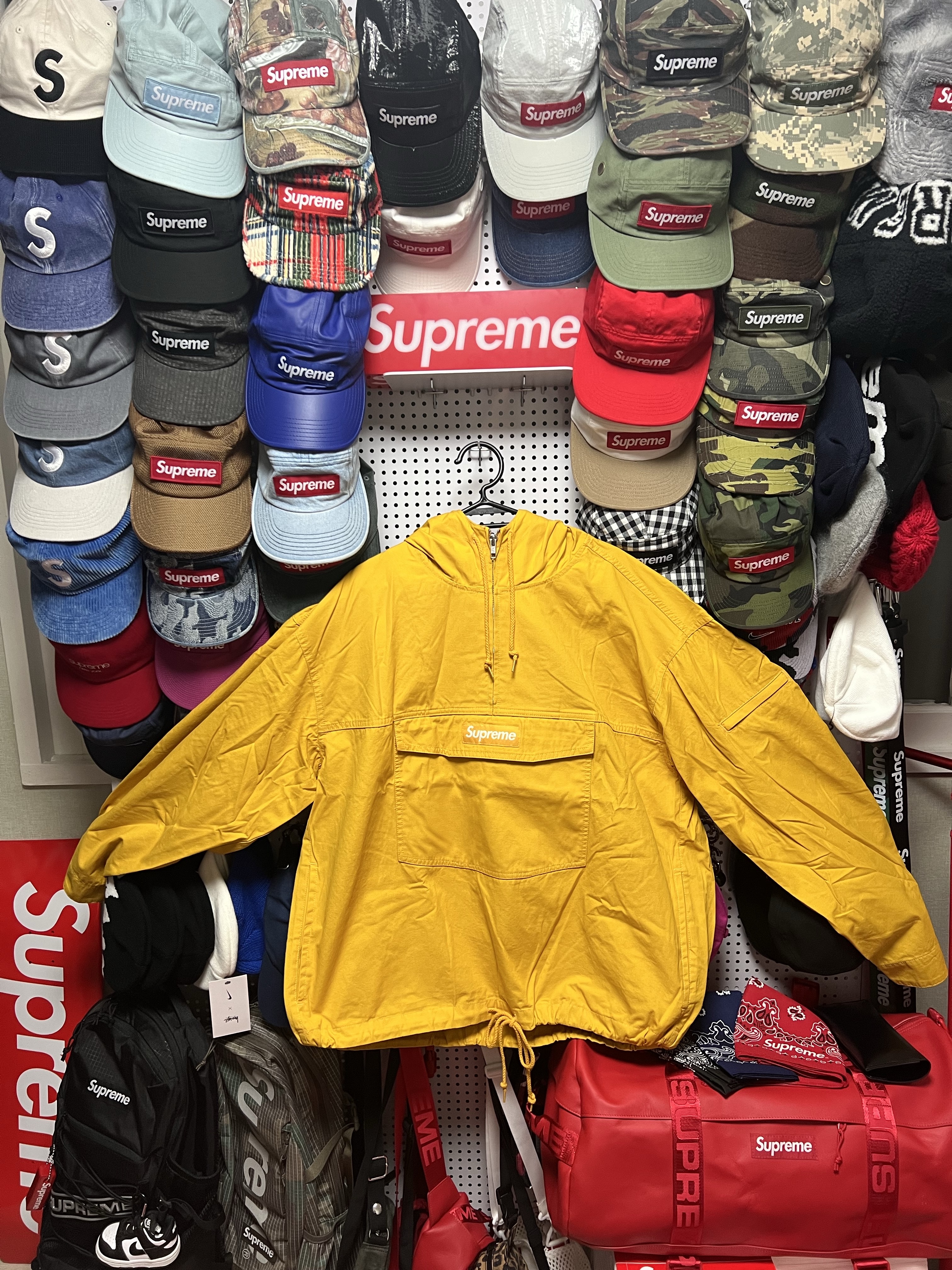 Supreme Cotton Utility Anorak Yellow - 24SS 착용 스타일