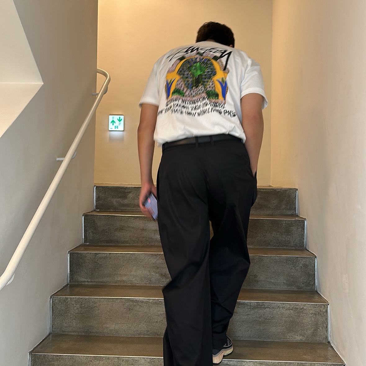 Stussy Sphinx T-shirt White 착용 스타일 - 1