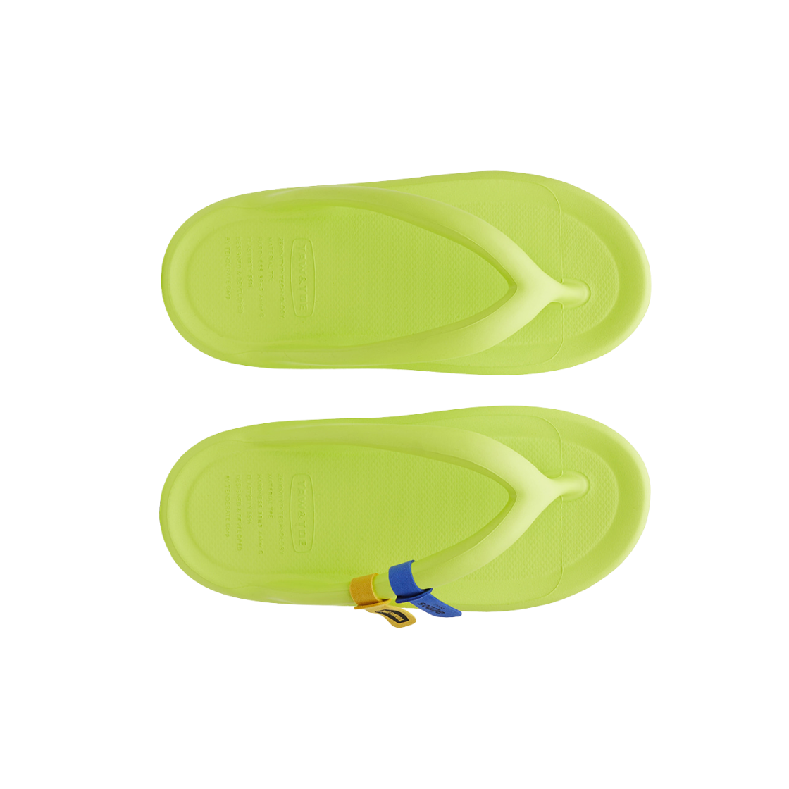 토앤토 x 아트모스 플립플랍 제로비티 바이오 라임(Taw&Toe x Atmos Flip Flop Zerovity Bio Lime) - 2