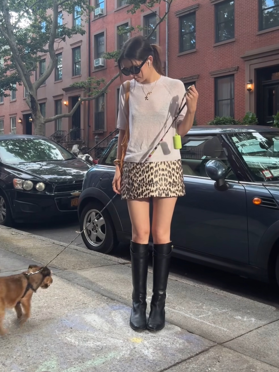 Baum Und Pferdgarten Women Saima Brown Baum Leopard - 24FW 착용 스타일 - 2