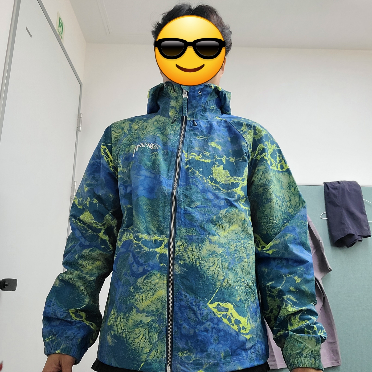 Stussy Realtree Wav3 Beach Shell Wave3 Blue Yellow 착용 스타일 - 2