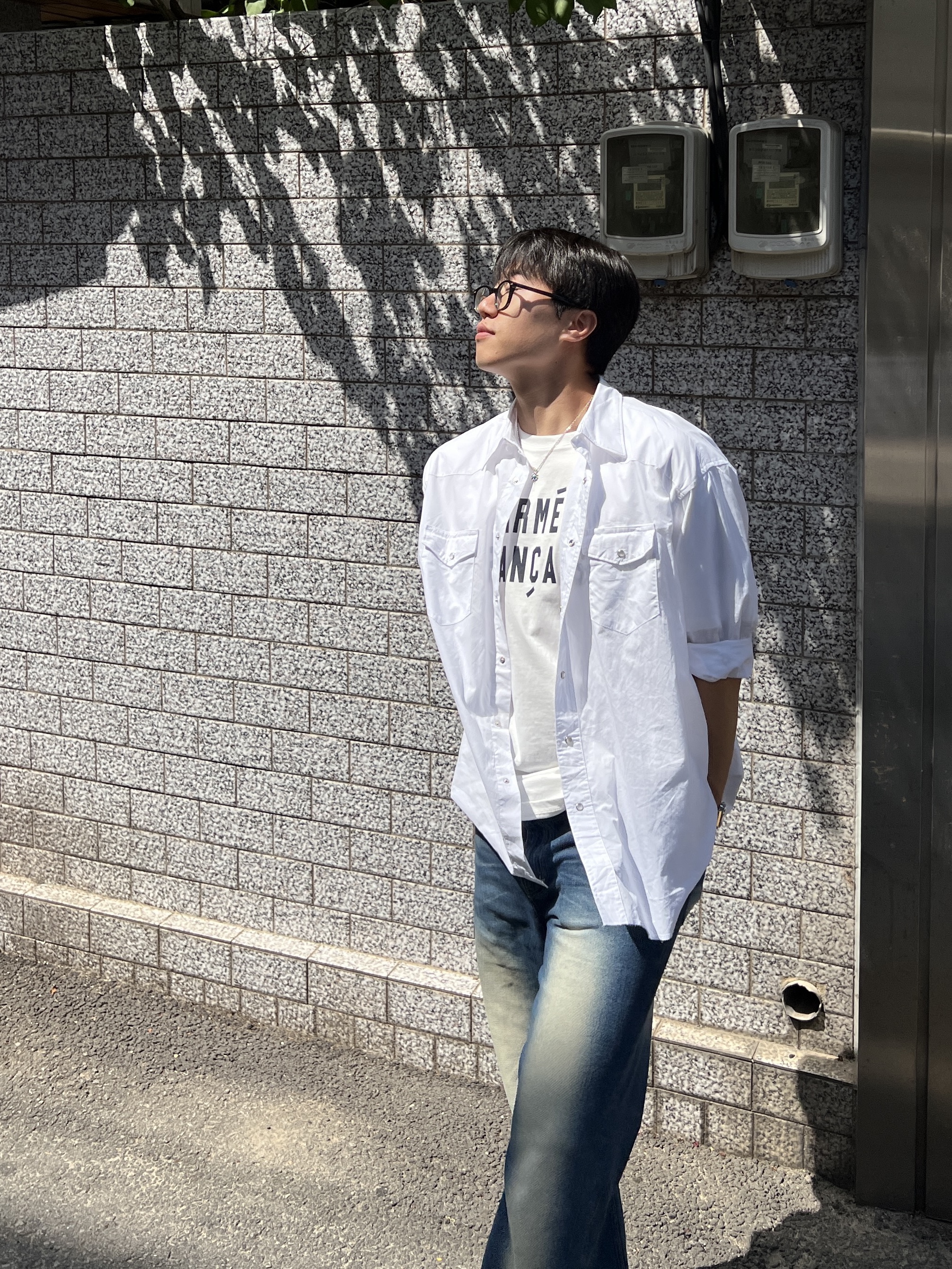 Vans Authentic White 착용 스타일 - 2