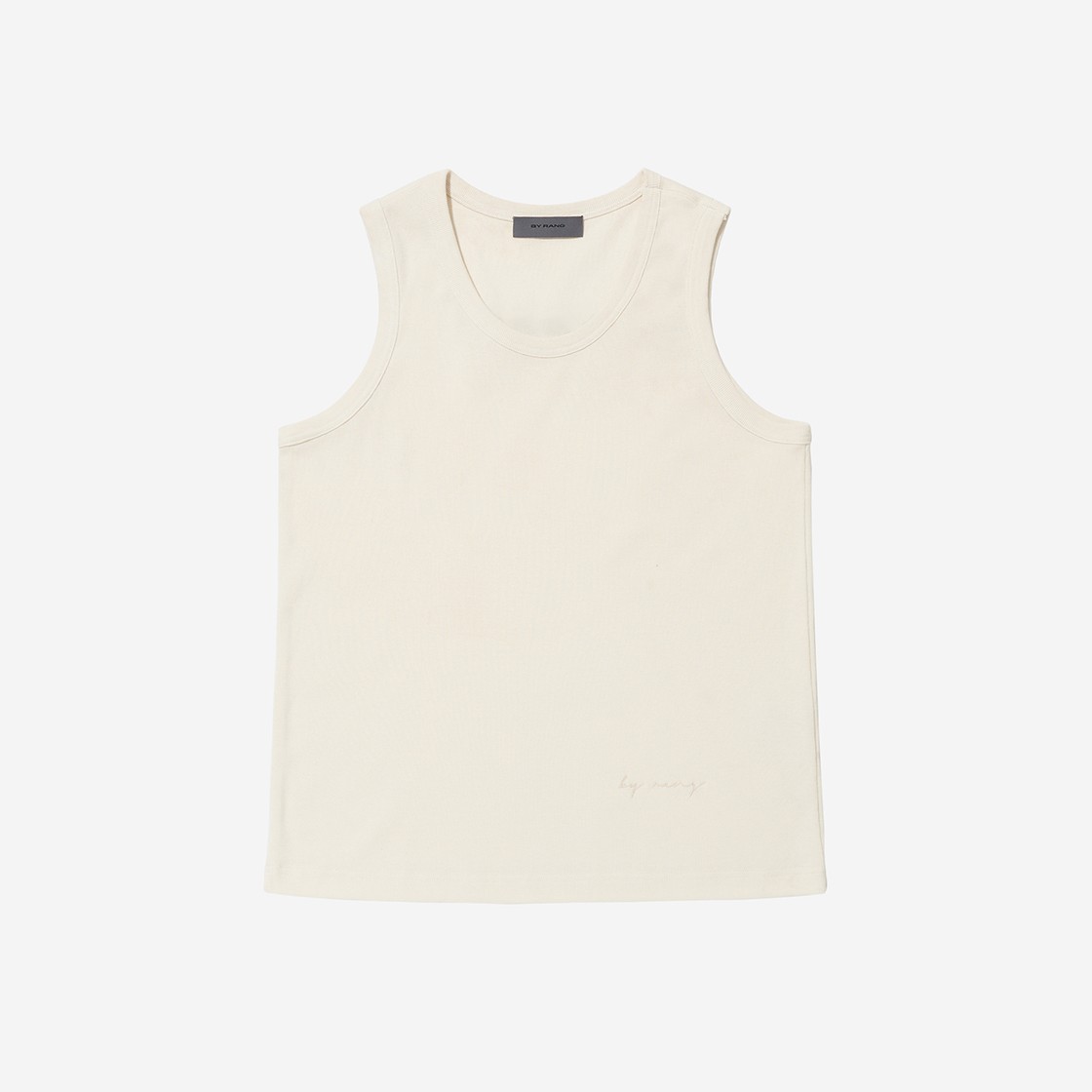 BY RANG Supima Logo Sleeveless Cream 상세 이미지 1