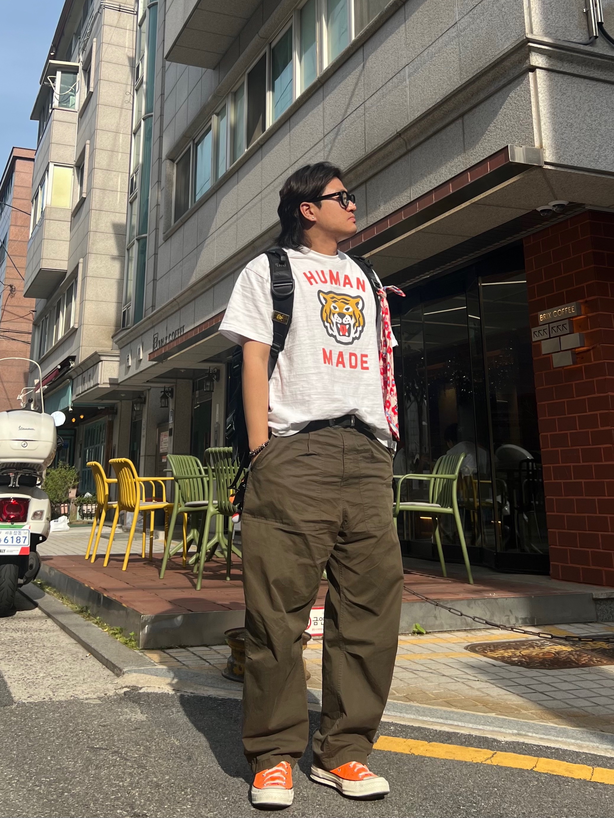 Human Made Graphic T-Shirt #05 White, Effector Harmonist Full Up Black 착용 스타일