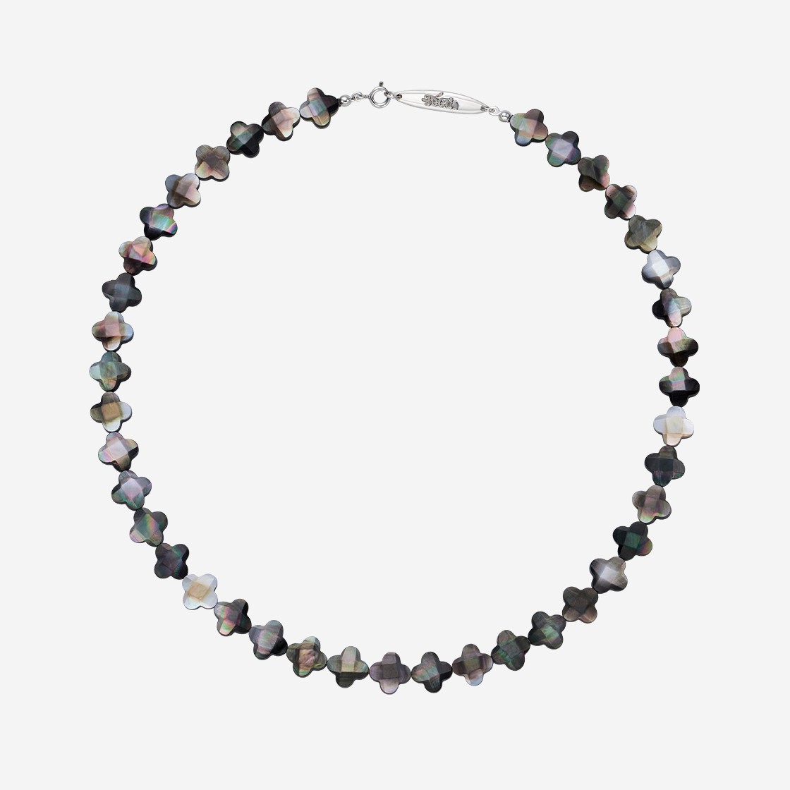 Teeth Mother of Pearl Necklace Black 상세 이미지 1