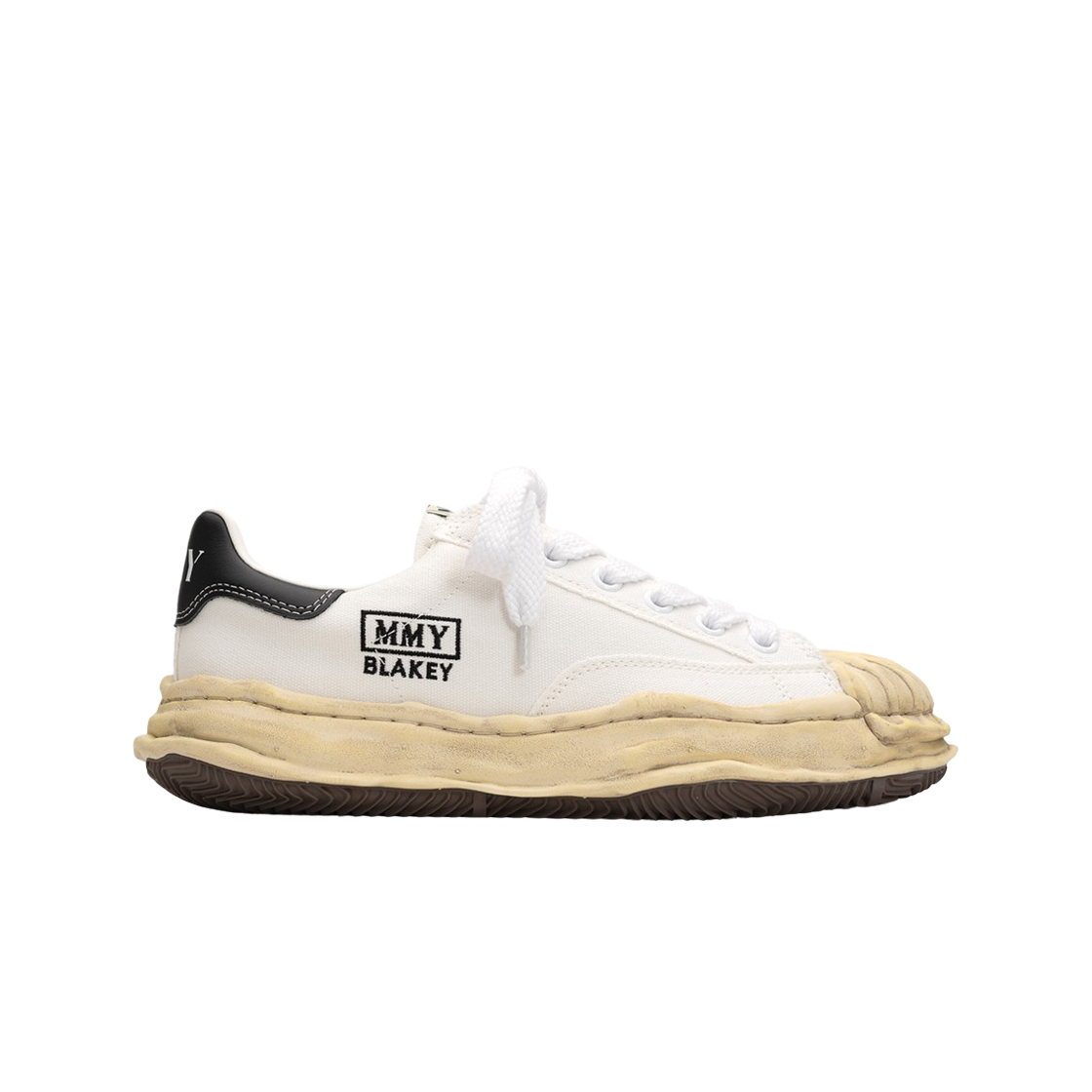 메종 미하라 야스히로 블레이키 OG 다이드 캔버스 로우탑 스니커즈 화이트(Maison Mihara Yasuhiro Blakey OG Dyed Sole Canvas Low-top Sneakers White) - 1