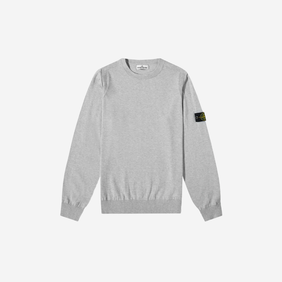 7616502A4-V0M64 (Kids) Stone Island 502A4 Crewneck Knit Melange Grey - 22SS