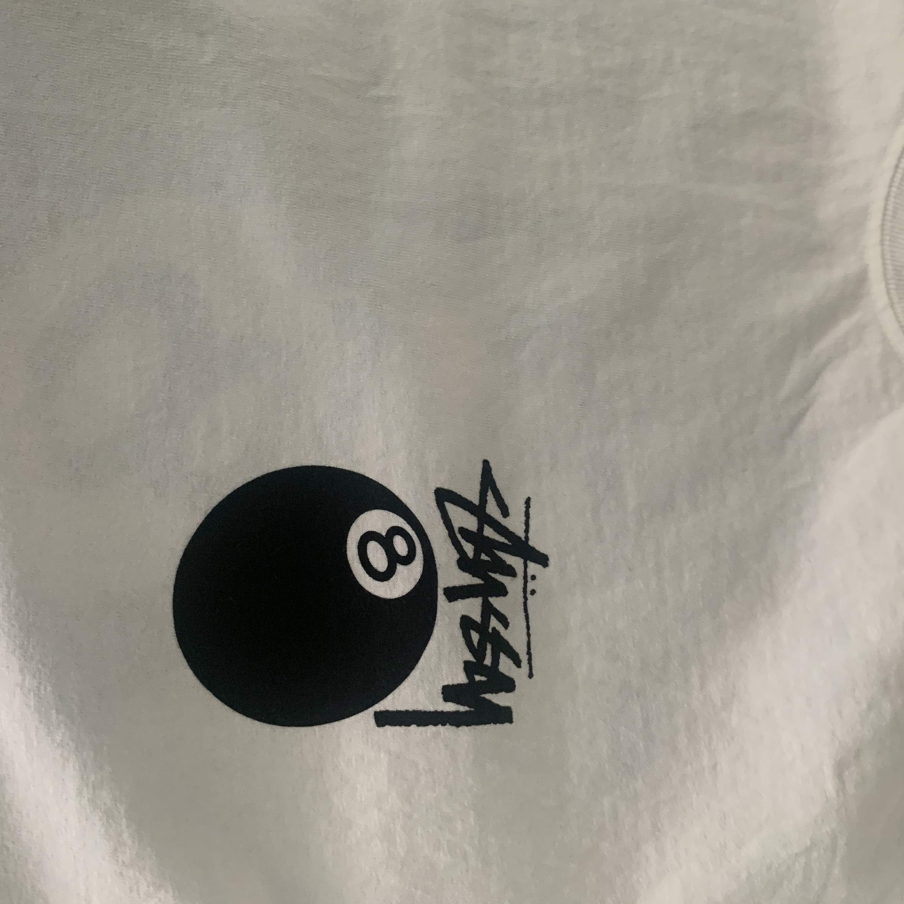 Stussy 8 Ball Pigment Dyed T-Shirt Natural 착용 스타일 - 1