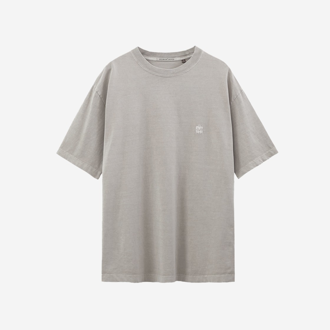 Polyteru Human Index Human Regular 1/2 T-Shirt Dyed Ercu Gray - 24SS 상세 이미지 1