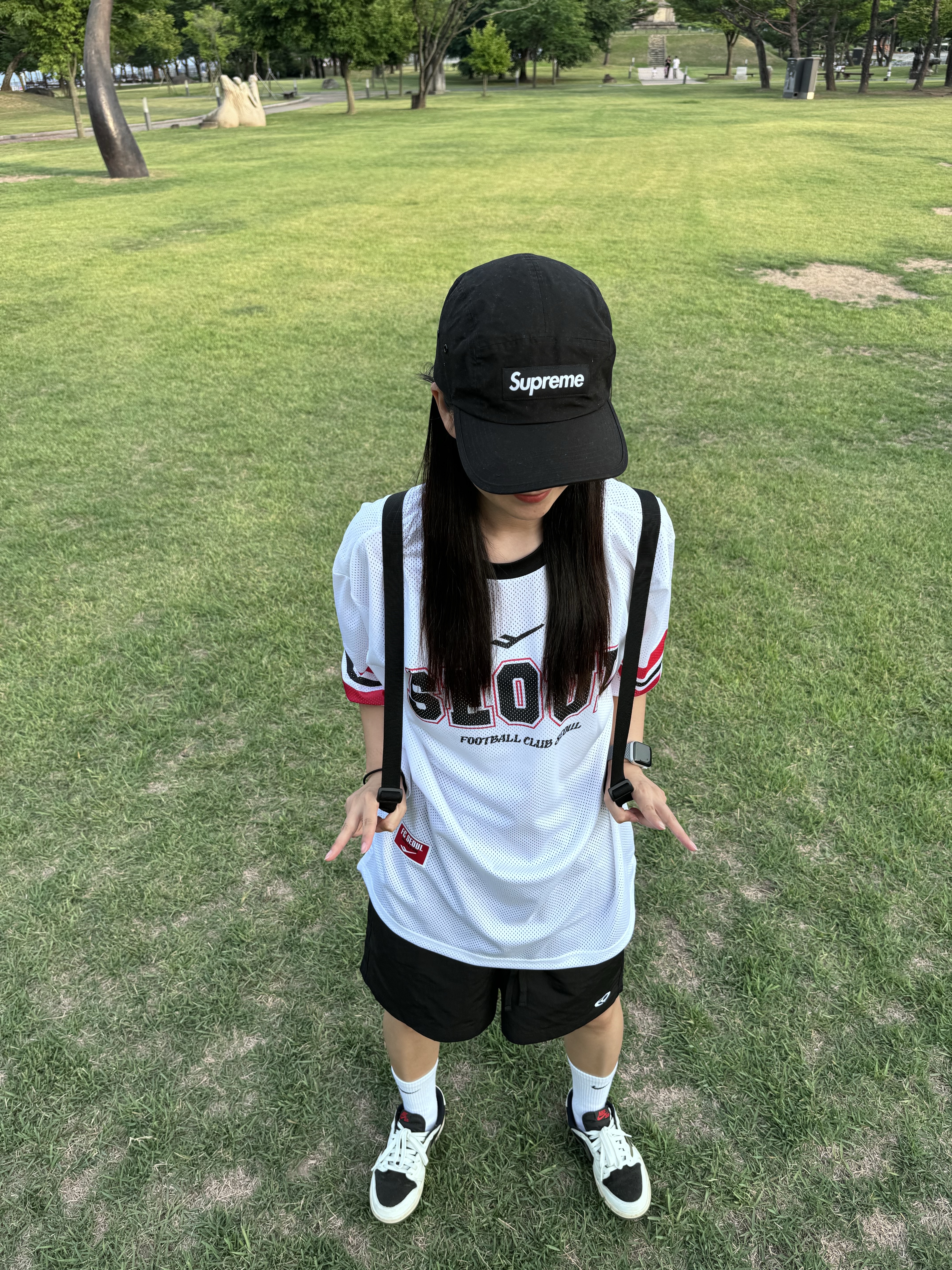Supreme Waxed Cotton Camp Cap Black - 21FW, (W) Jordan 1 x Travis Scott Retro Low OG SP Medium Olive 착용 스타일