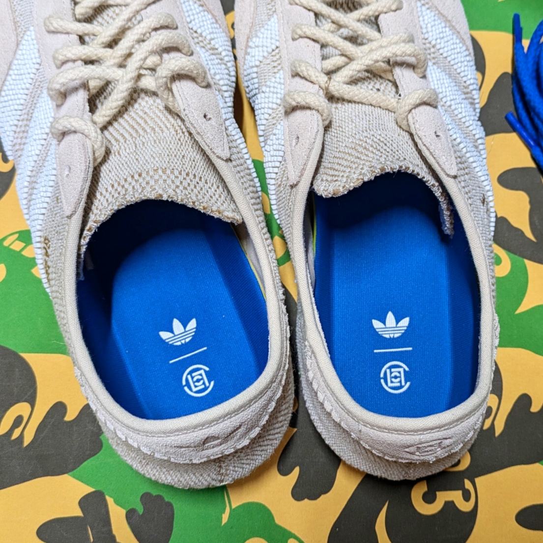 Adidas x Clot Gazelle Halo Ivory Cloud White 착용 스타일 - 3