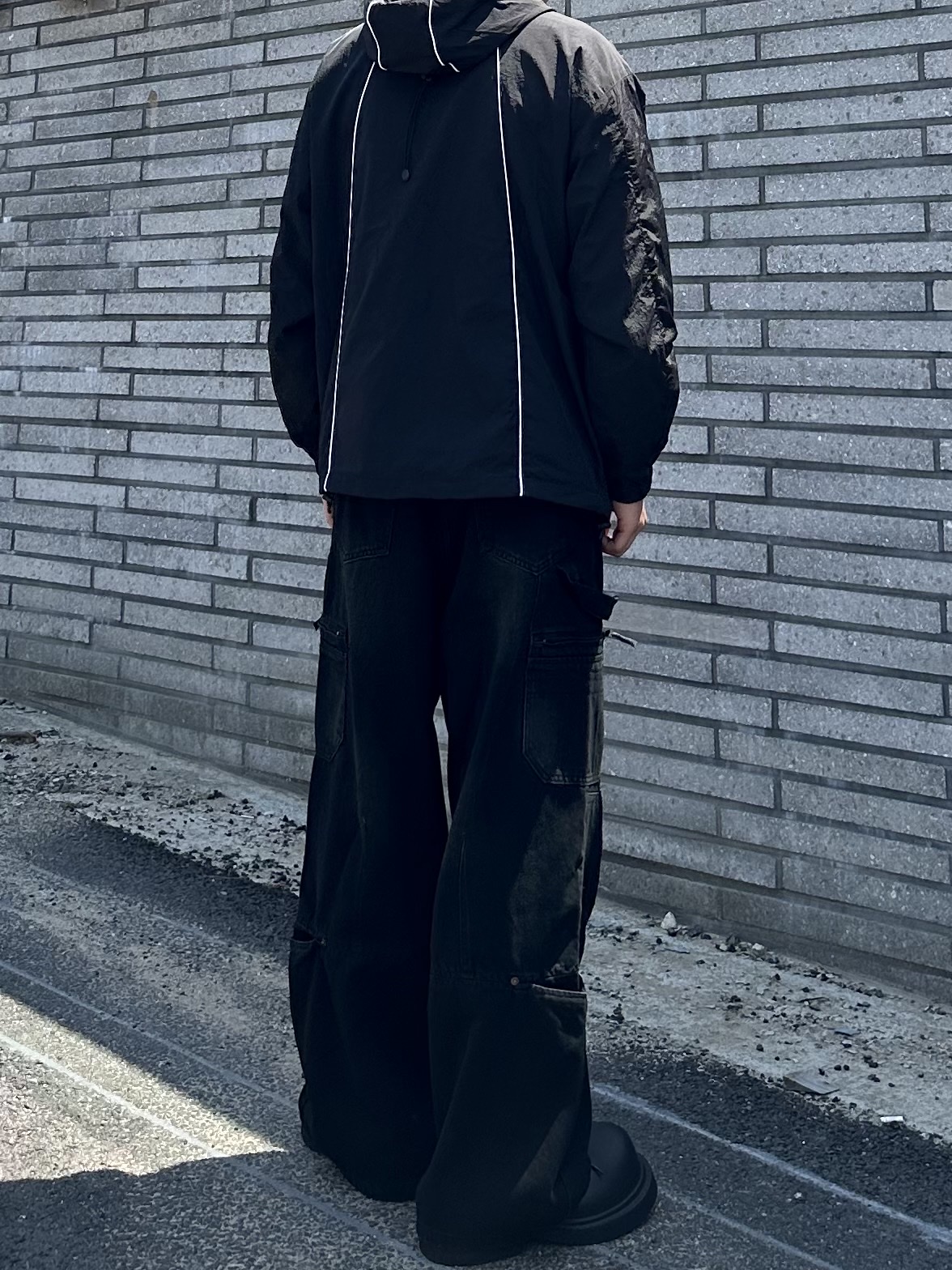 Balenciaga Cities Paris Cap Black, Balenciaga Steroid Derby Black 착용 스타일 - 3