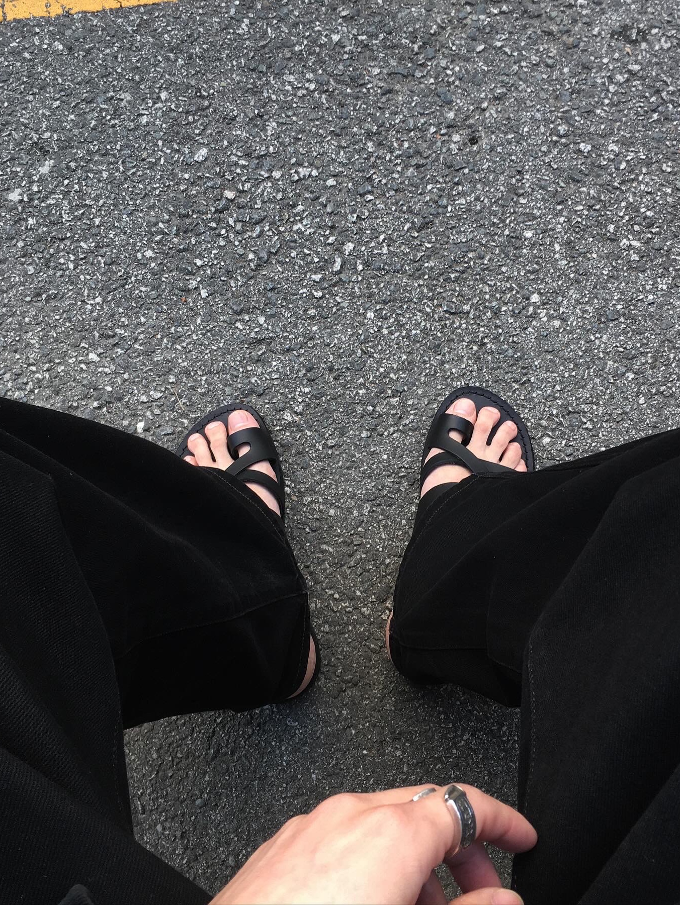 Jerusalem Sandals No.8 The Good Shepherd Black 착용 스타일 - 3