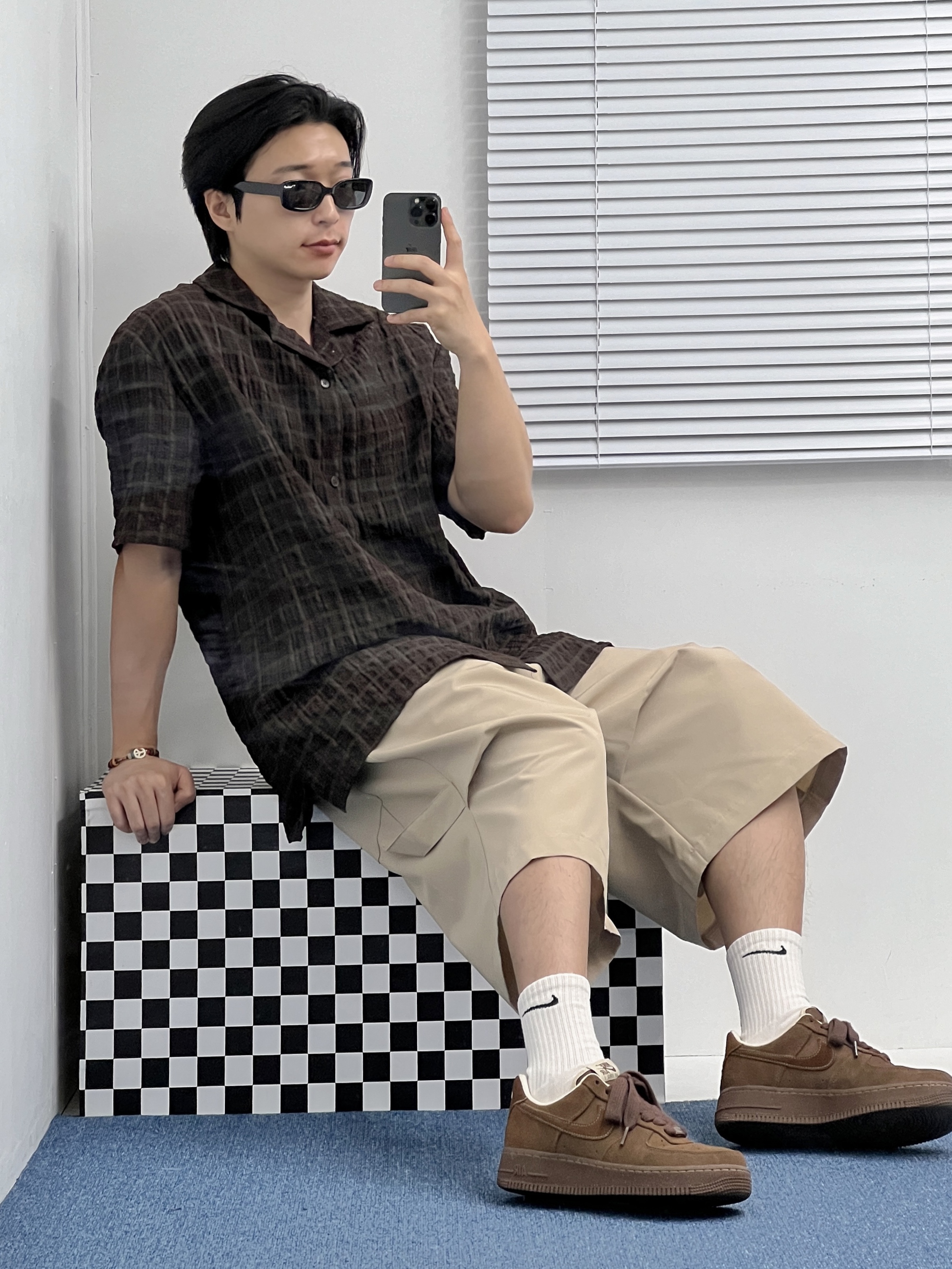 (W) Nike Air Force 1 '07 Cacao Wow 착용 스타일 - 1