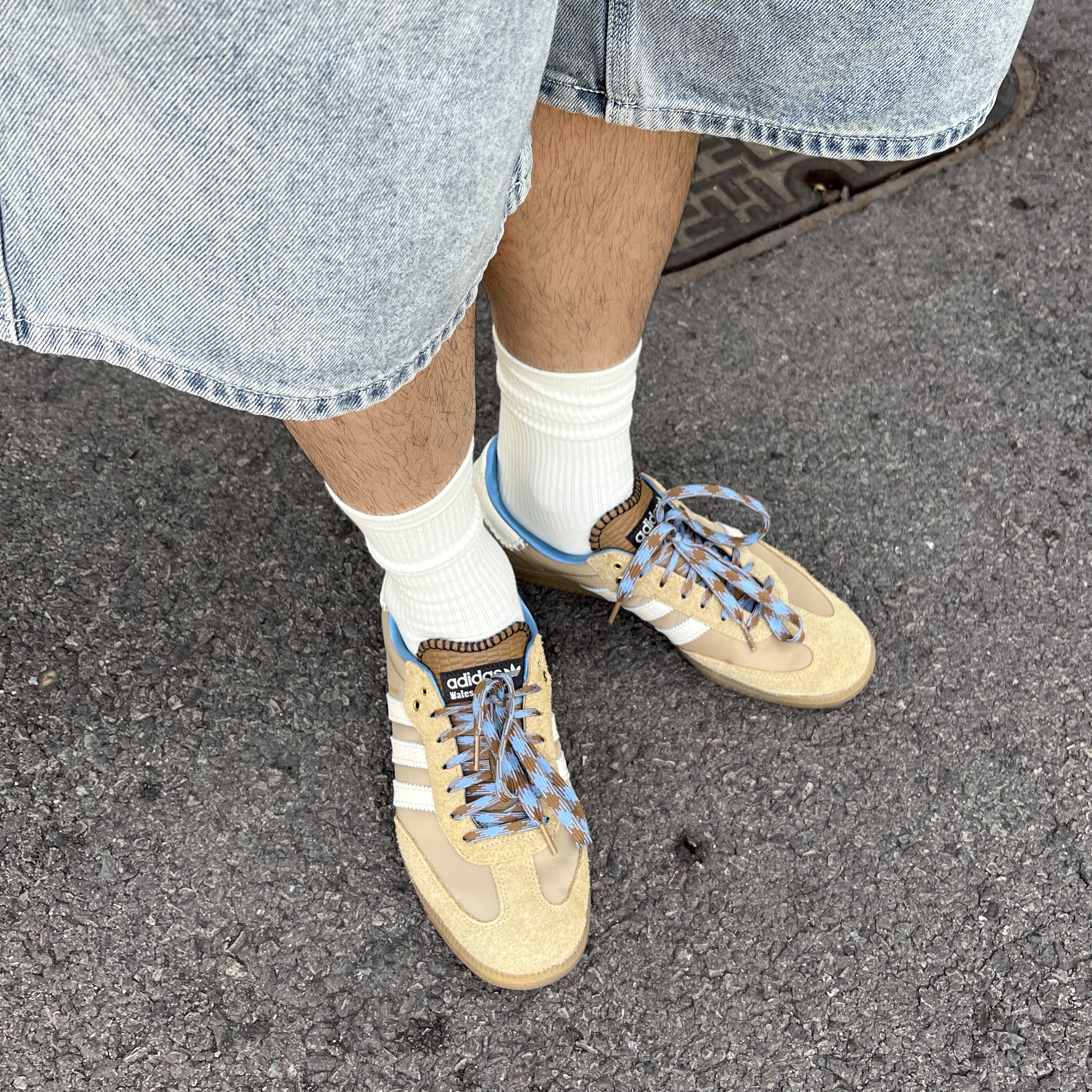 Adidas x Wales Bonner Samba Supplier Colour Wonder White 착용 스타일