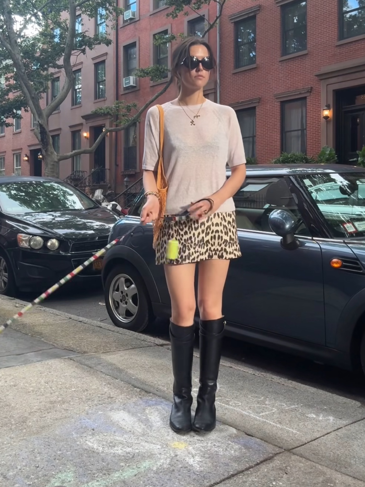 Baum Und Pferdgarten Women Saima Brown Baum Leopard - 24FW 착용 스타일 - 3